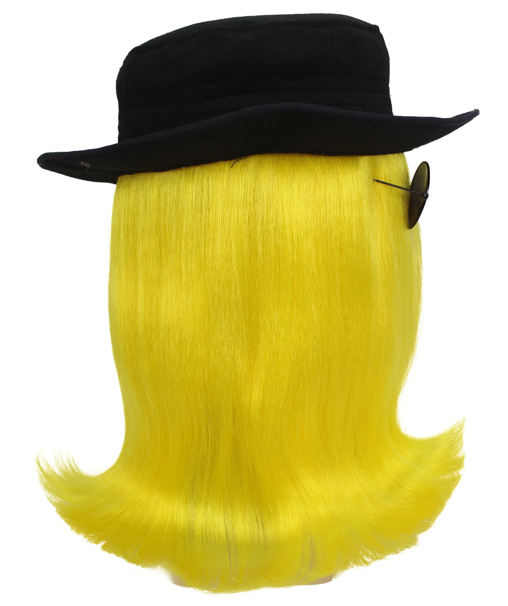 HPO |  Cousin Creature Wig | Shoulder Length Wig with Hat and Glasses, Halloween Wig (Multiple Color Option)