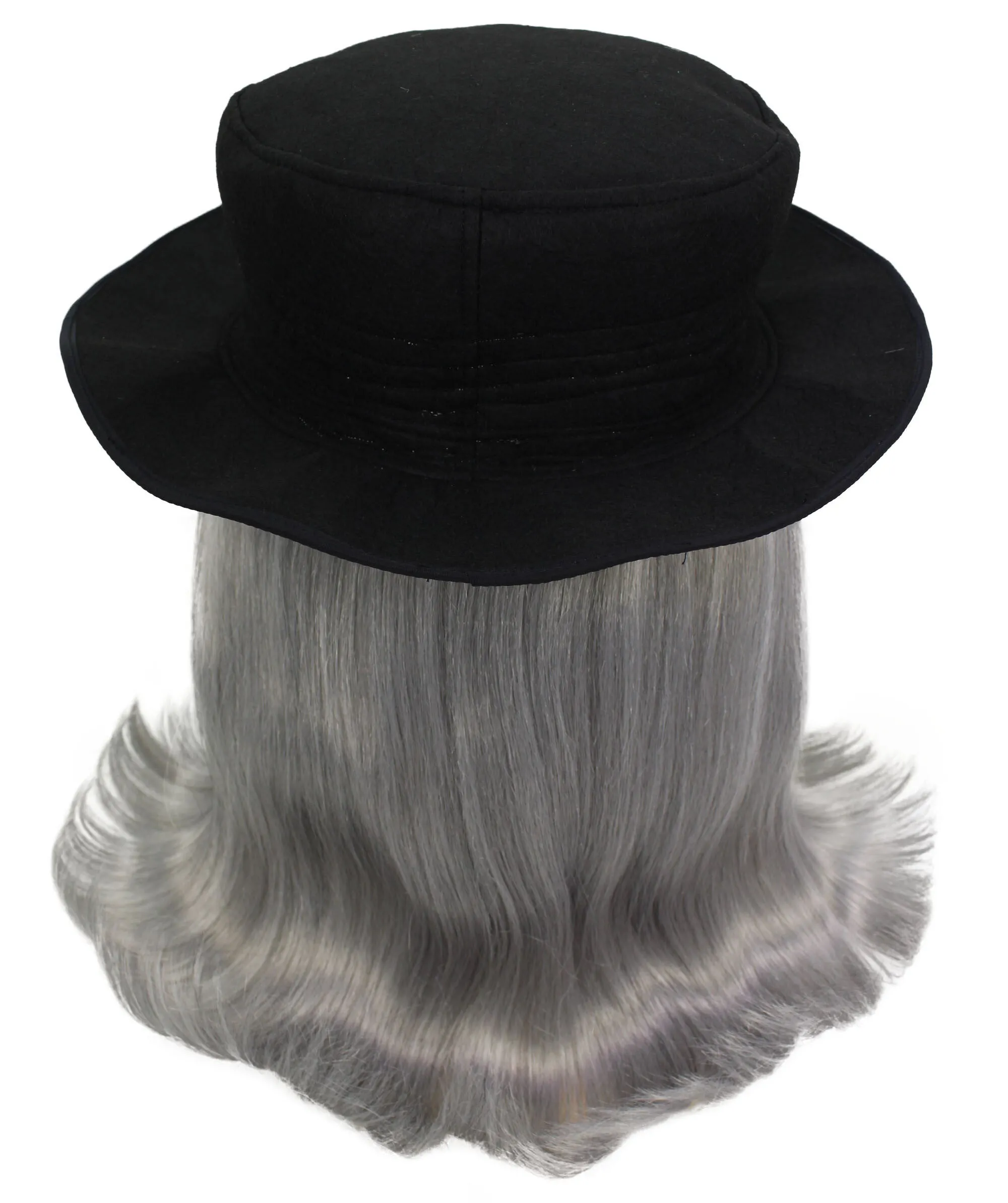 HPO |  Cousin Creature Wig | Shoulder Length Wig with Hat and Glasses, Halloween Wig (Multiple Color Option)