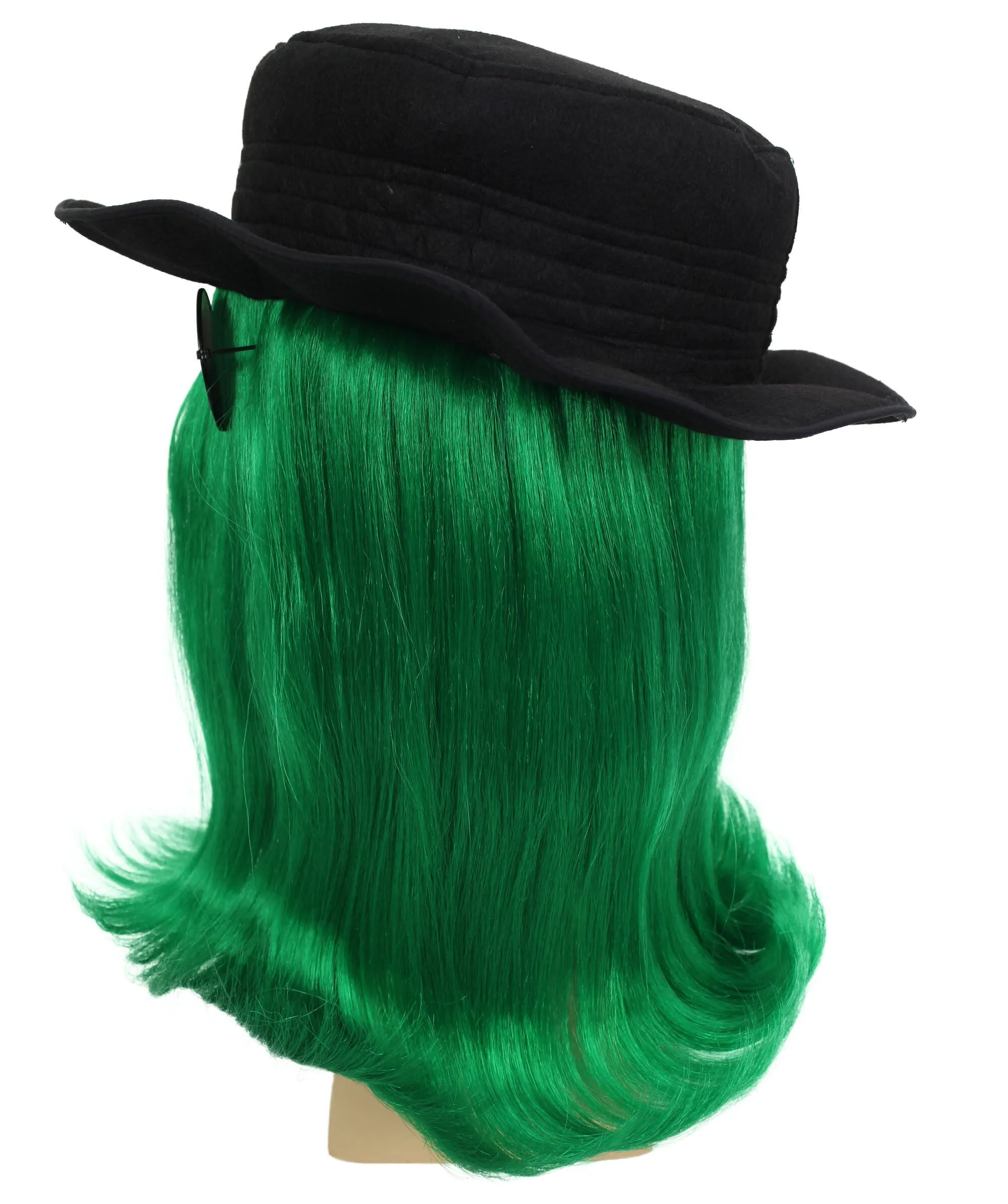 HPO |  Cousin Creature Wig | Shoulder Length Wig with Hat and Glasses, Halloween Wig (Multiple Color Option)