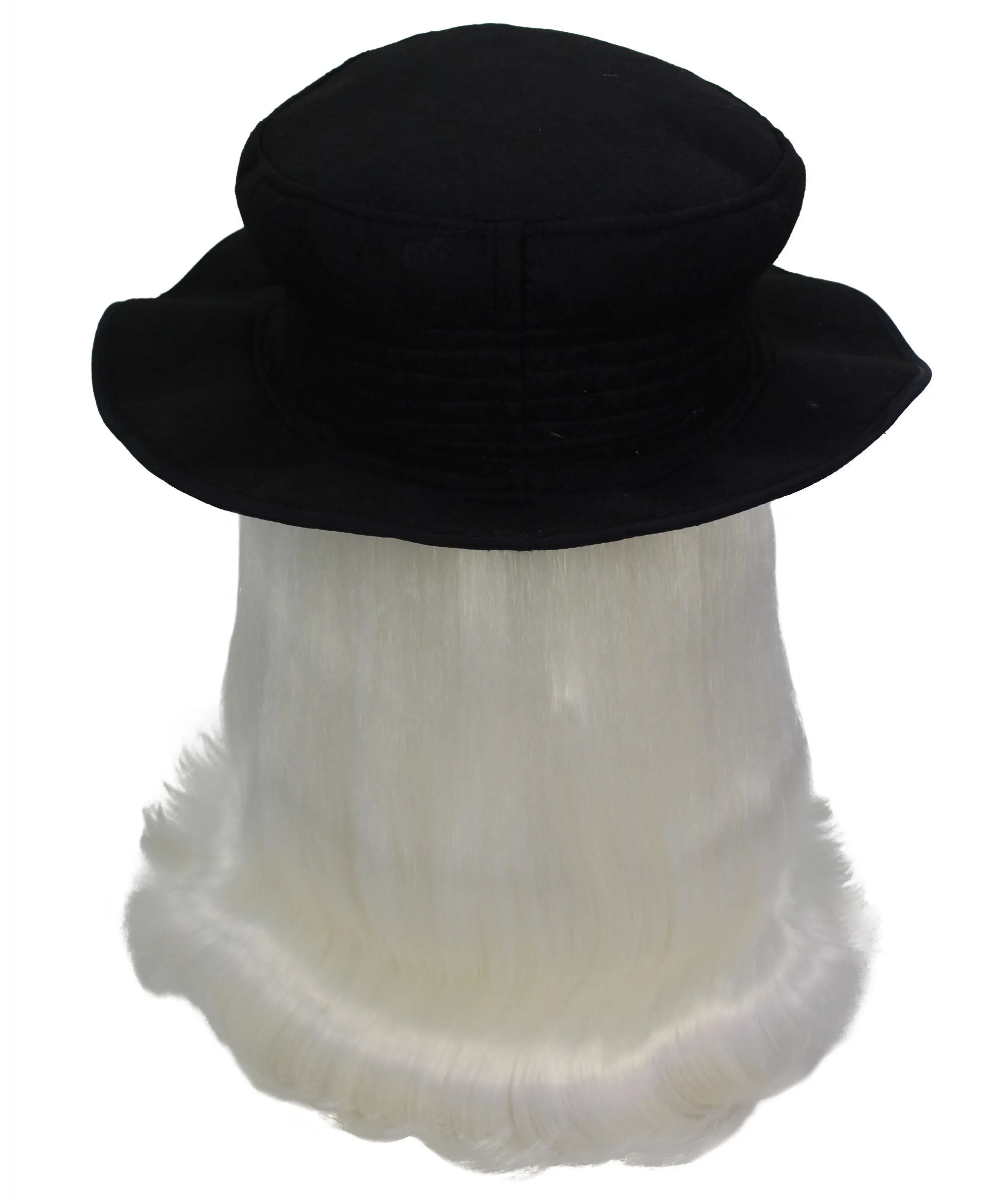 HPO |  Cousin Creature Wig | Shoulder Length Wig with Hat and Glasses, Halloween Wig (Multiple Color Option)