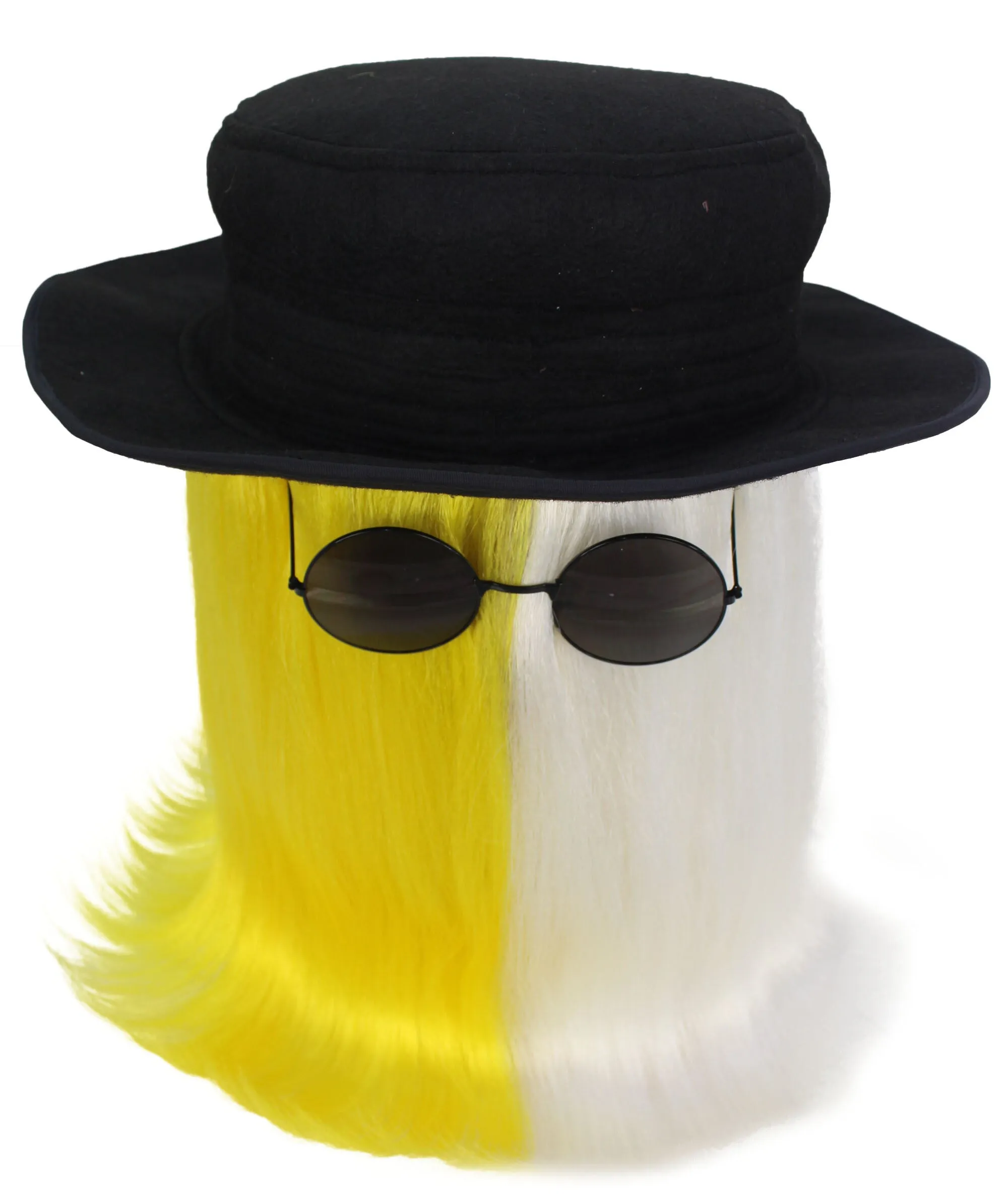 HPO |  Cousin Creature Wig | Shoulder Length Wig with Hat and Glasses, Halloween Wig (Multiple Color Option)