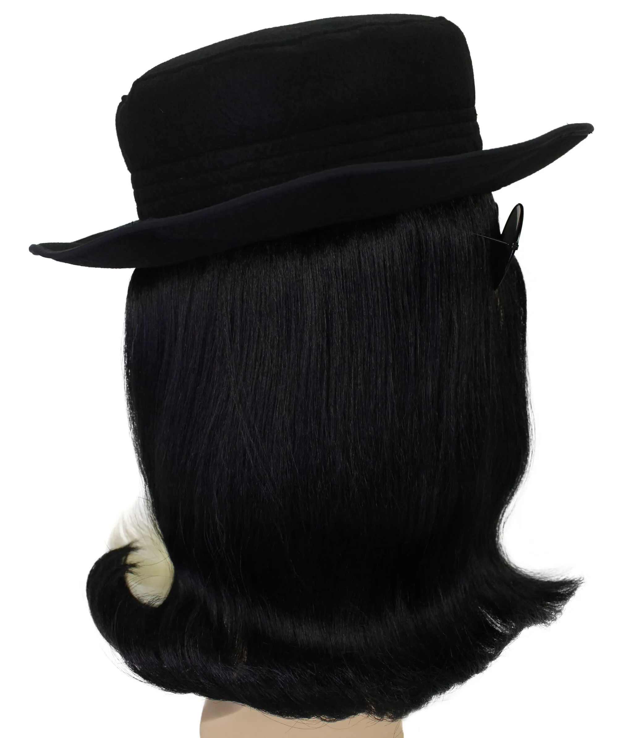 HPO |  Cousin Creature Wig | Shoulder Length Wig with Hat and Glasses, Halloween Wig (Multiple Color Option)