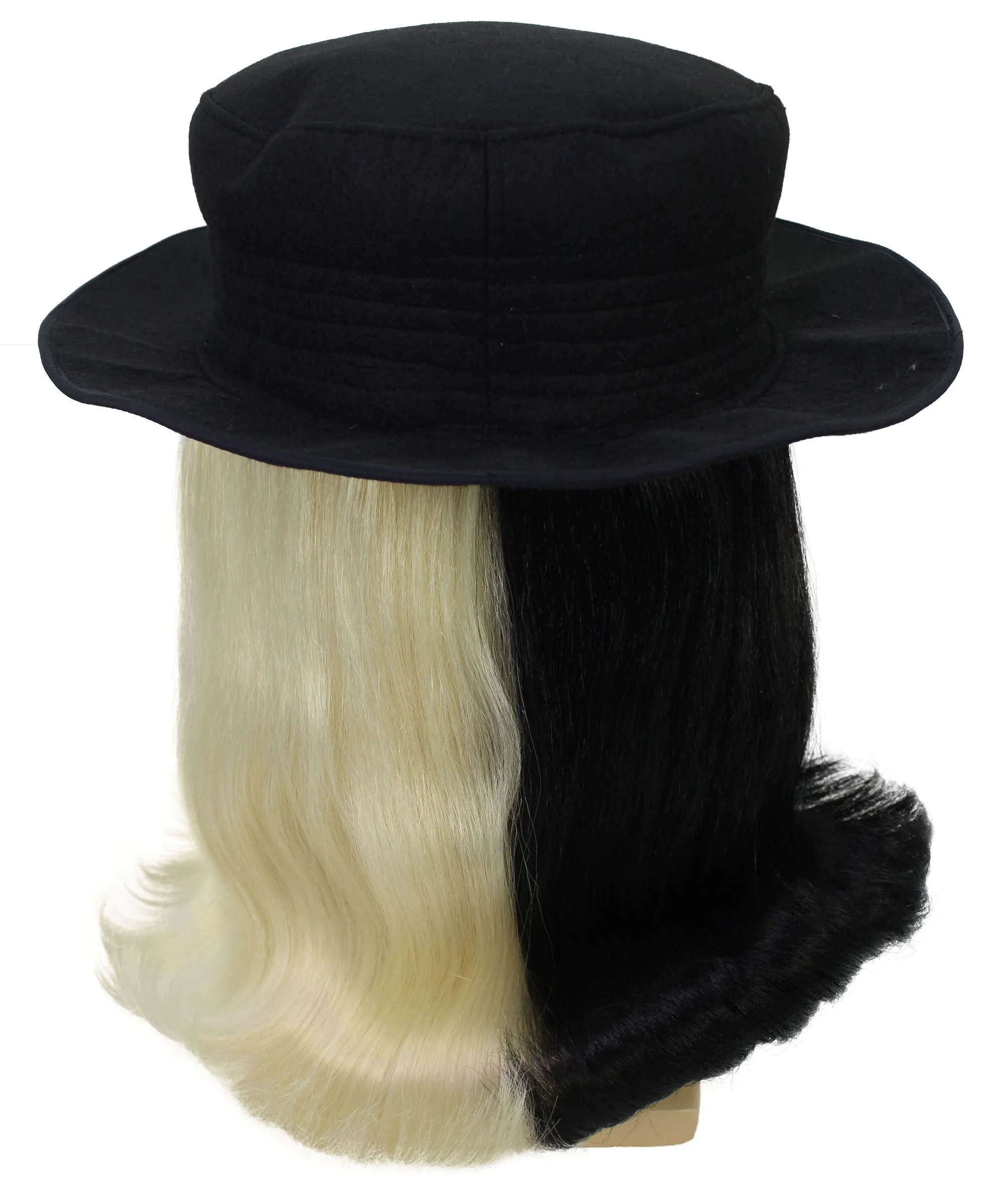 HPO |  Cousin Creature Wig | Shoulder Length Wig with Hat and Glasses, Halloween Wig (Multiple Color Option)
