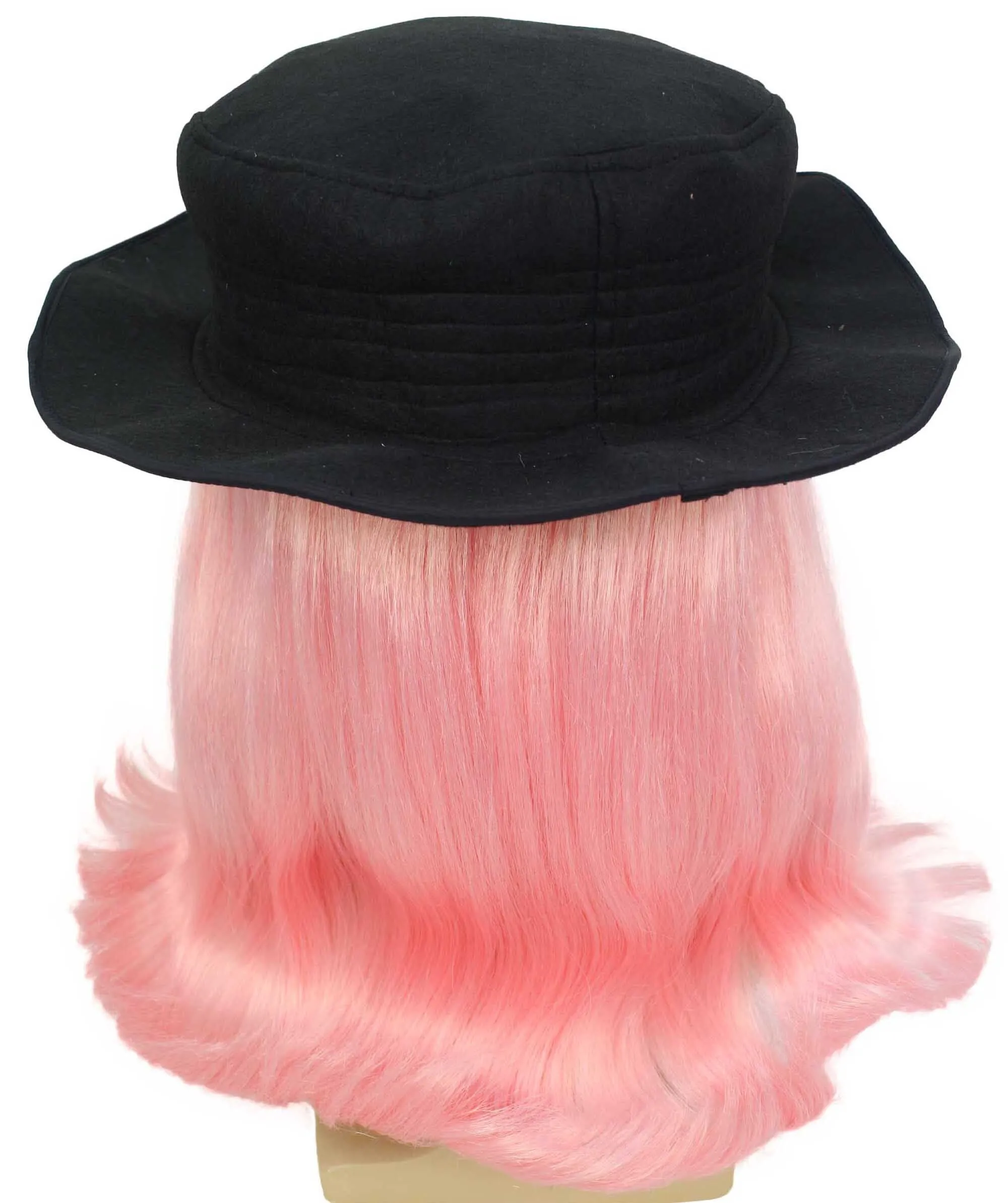 HPO |  Cousin Creature Wig | Shoulder Length Wig with Hat and Glasses, Halloween Wig (Multiple Color Option)