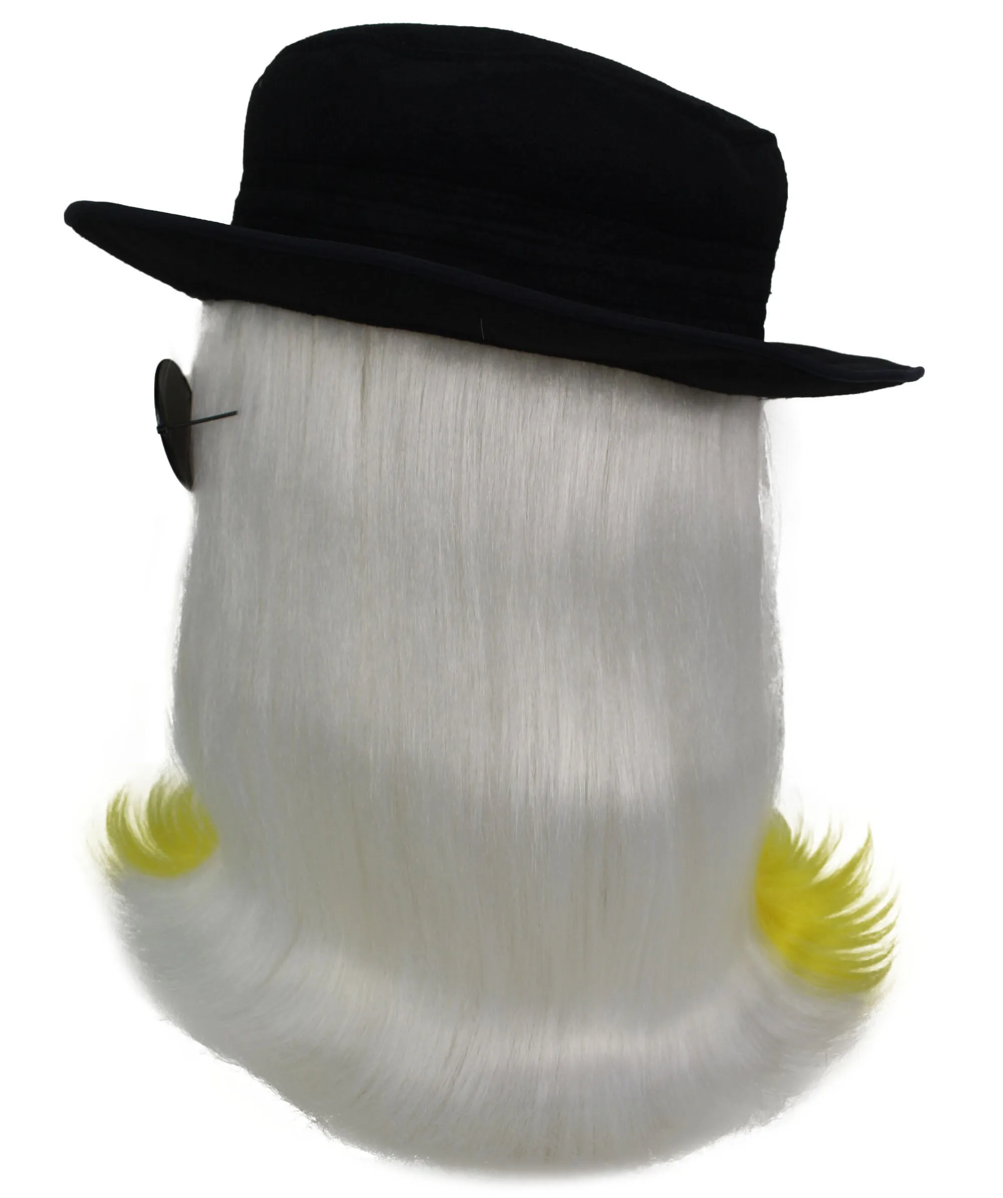 HPO |  Cousin Creature Wig | Shoulder Length Wig with Hat and Glasses, Halloween Wig (Multiple Color Option)