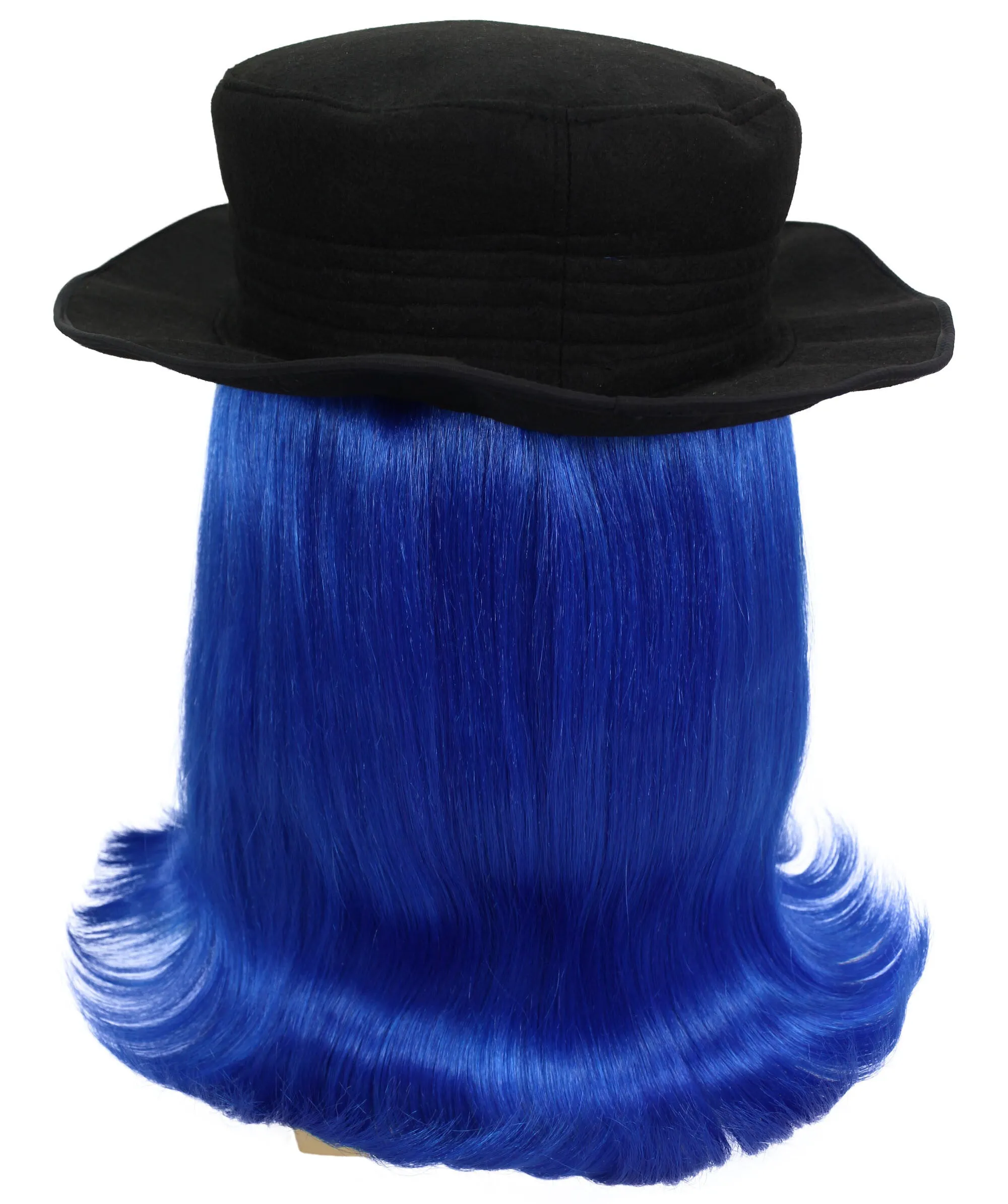 HPO |  Cousin Creature Wig | Shoulder Length Wig with Hat and Glasses, Halloween Wig (Multiple Color Option)