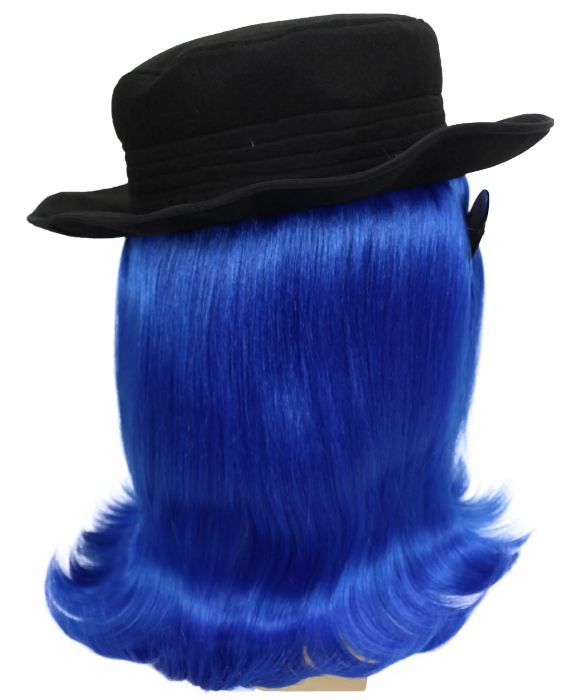 HPO |  Cousin Creature Wig | Shoulder Length Wig with Hat and Glasses, Halloween Wig (Multiple Color Option)