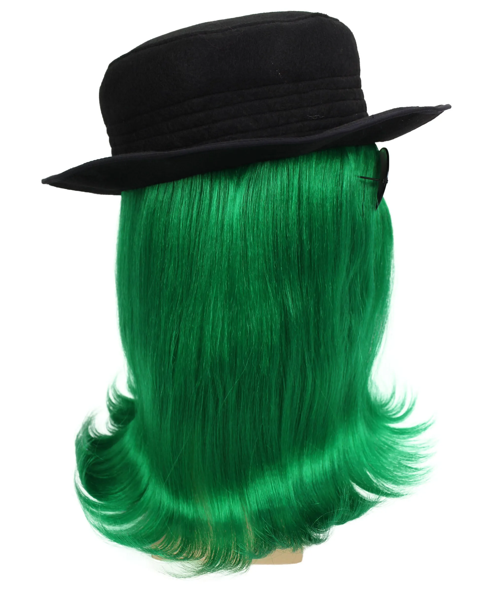 HPO |  Cousin Creature Wig | Shoulder Length Wig with Hat and Glasses, Halloween Wig (Multiple Color Option)