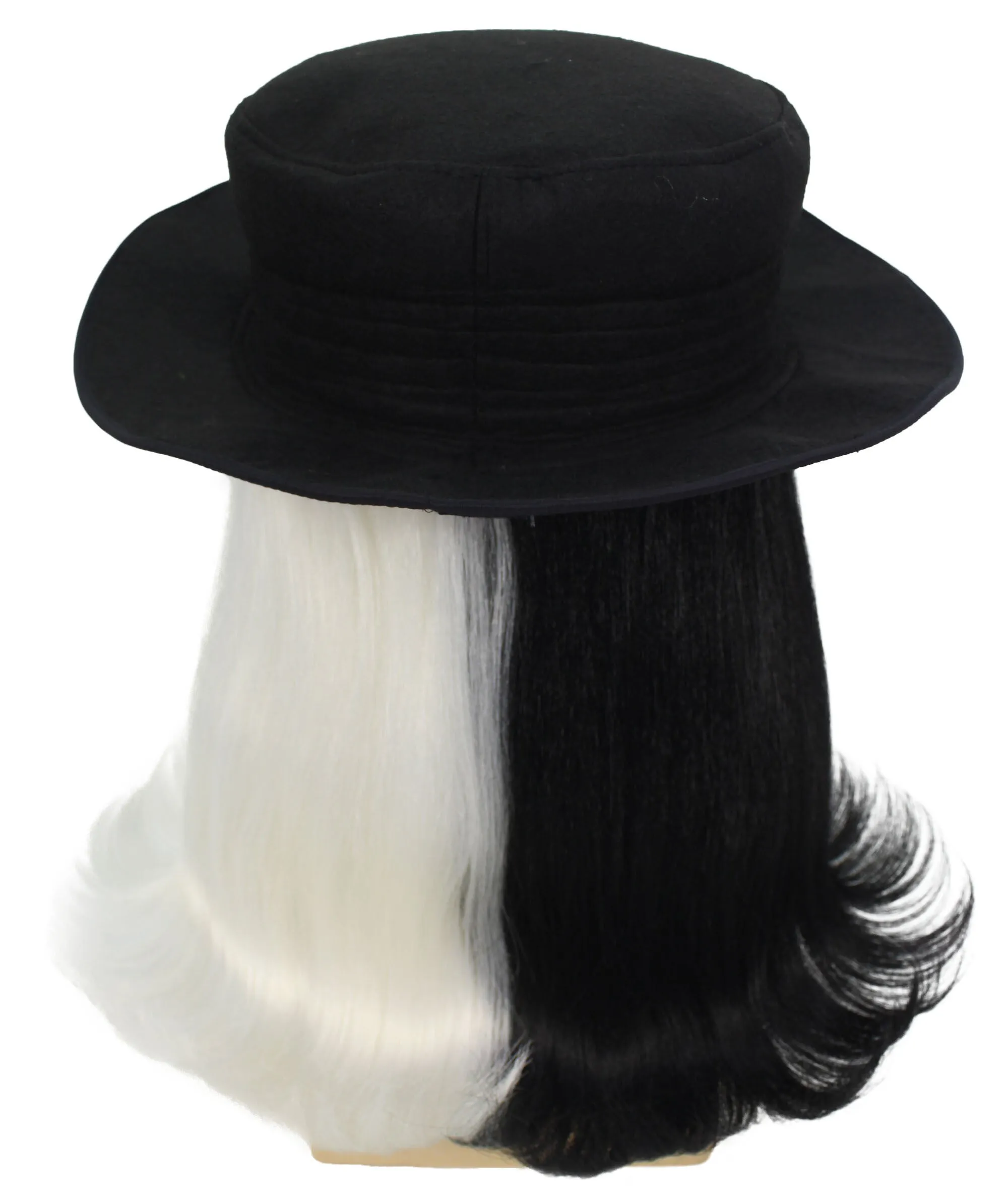 HPO |  Cousin Creature Wig | Shoulder Length Wig with Hat and Glasses, Halloween Wig (Multiple Color Option)