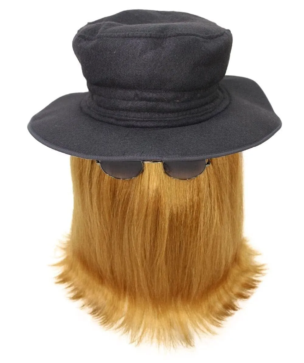 HPO |  Cousin Creature Wig | Shoulder Length Wig with Hat and Glasses, Halloween Wig (Multiple Color Option)