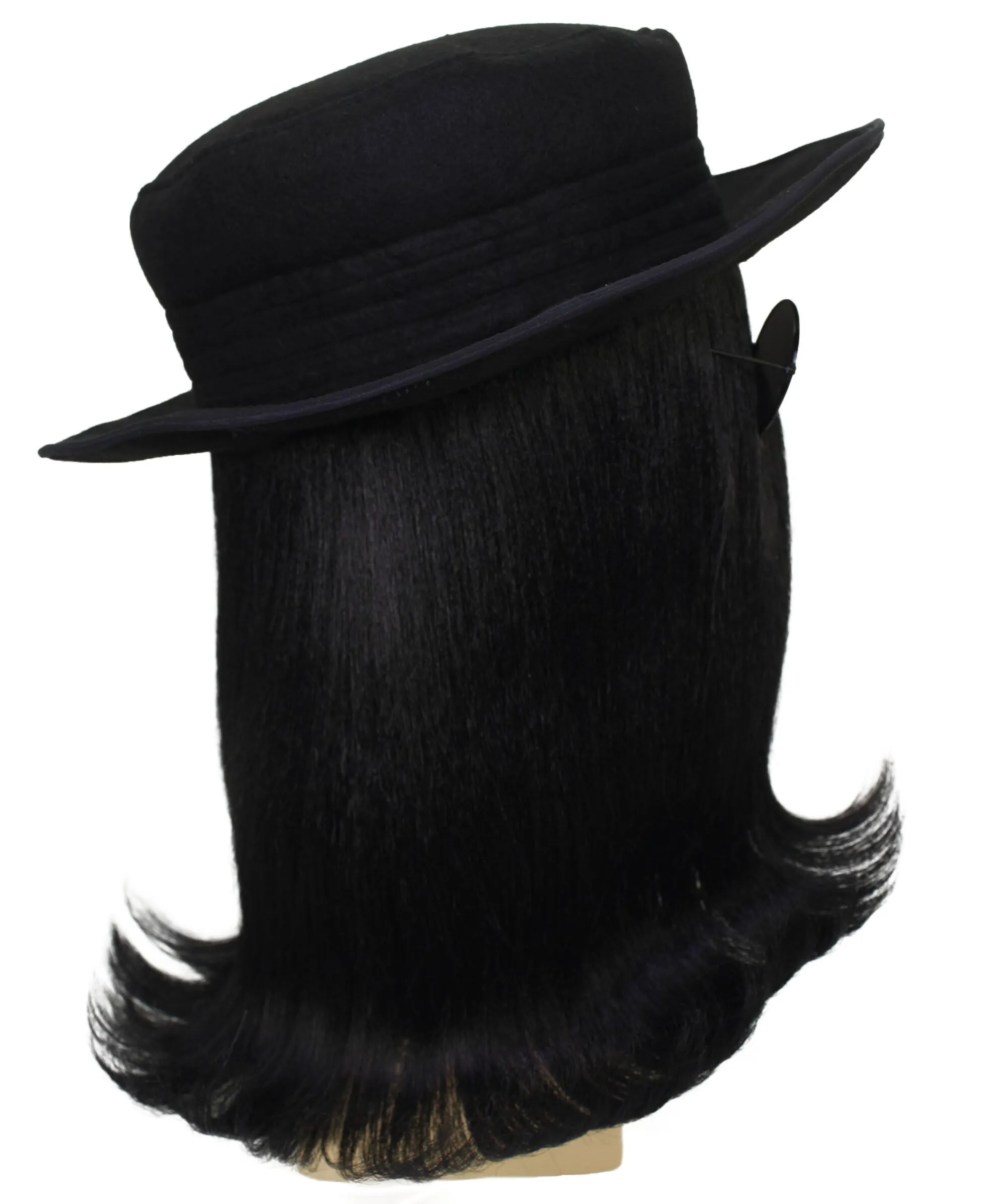HPO |  Cousin Creature Wig | Shoulder Length Wig with Hat and Glasses, Halloween Wig (Multiple Color Option)