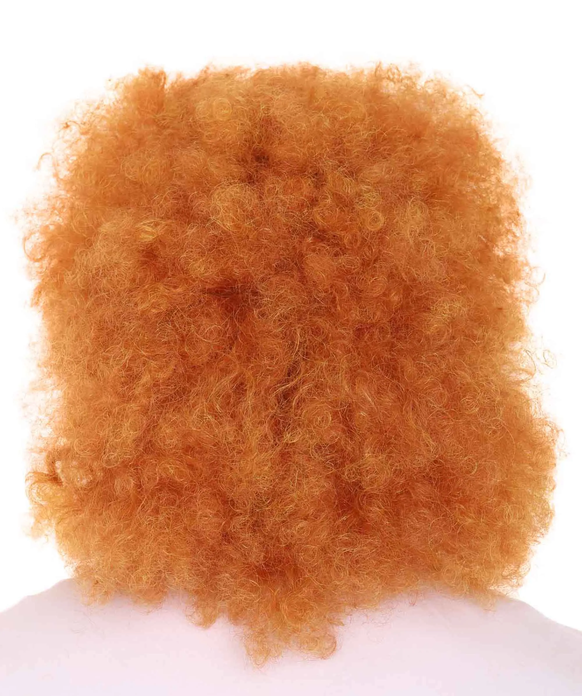 HPO | Hot Dog Dude | Orange Afro Wig with Eyebrows and Moustache Set