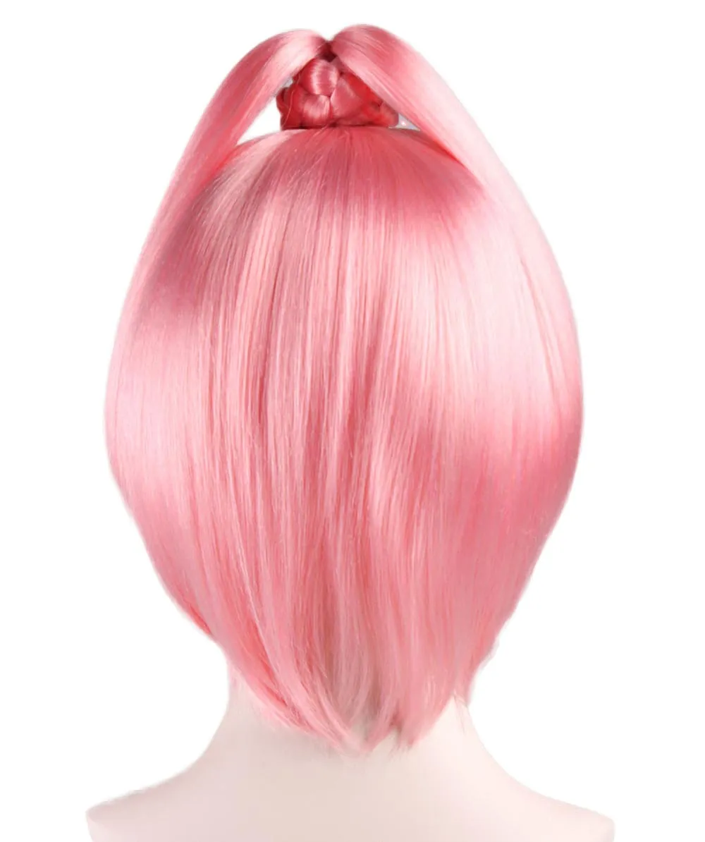 Kawaii Pink Womens Wig | Character Bob Cosplay Halloween Wig | Premium Breathable Capless Cap