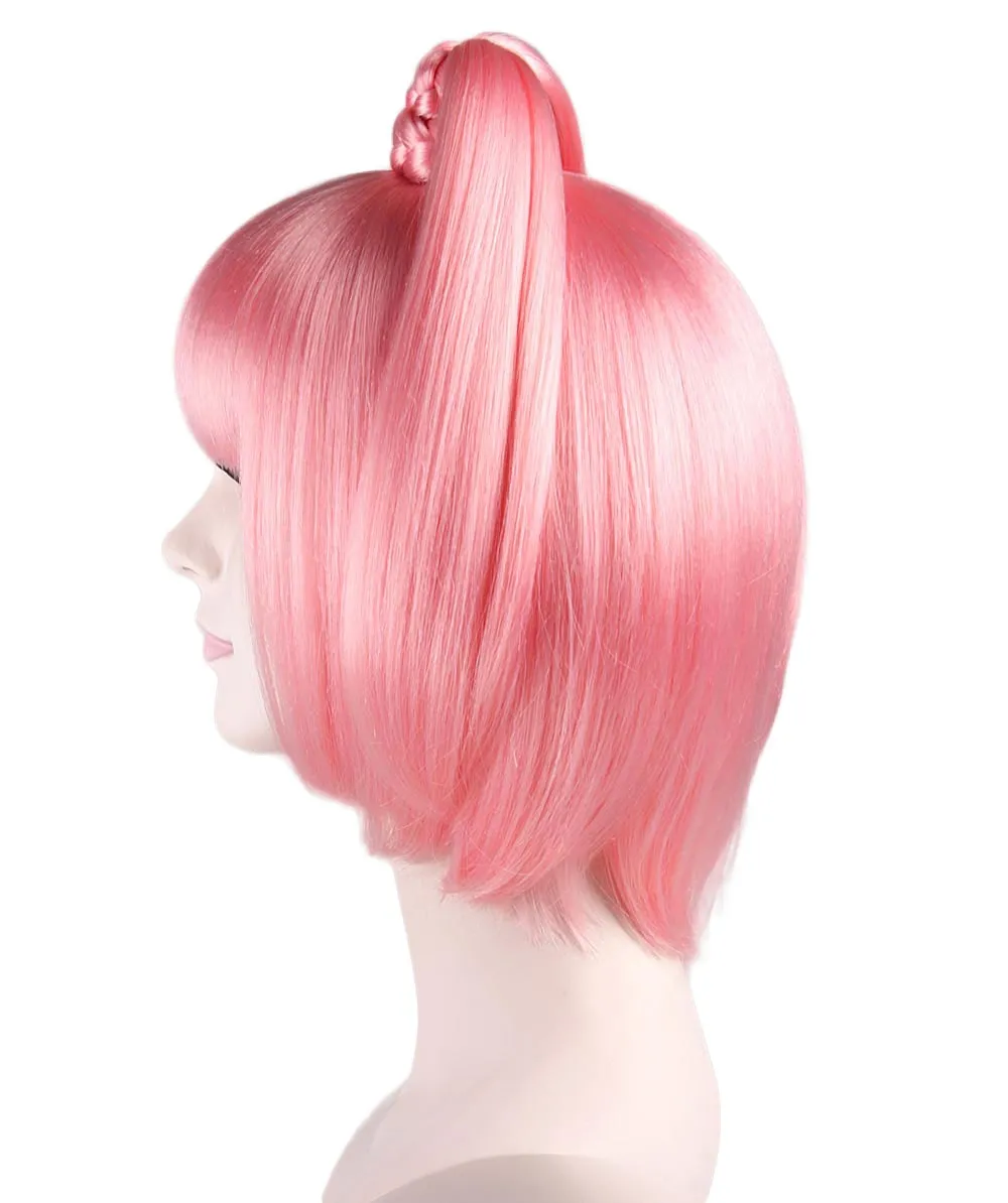 Kawaii Pink Womens Wig | Character Bob Cosplay Halloween Wig | Premium Breathable Capless Cap