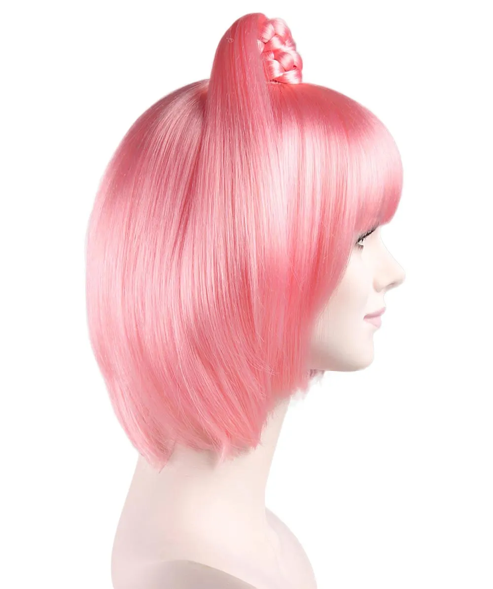 Kawaii Pink Womens Wig | Character Bob Cosplay Halloween Wig | Premium Breathable Capless Cap