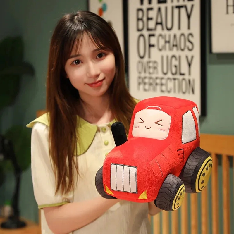 Kawaii Tractor Peluche Toys Lovely Simulation Car Plush Dolls Stuffed Soft Cartoon Tractor Pillow Boys Creative Birthday Gift