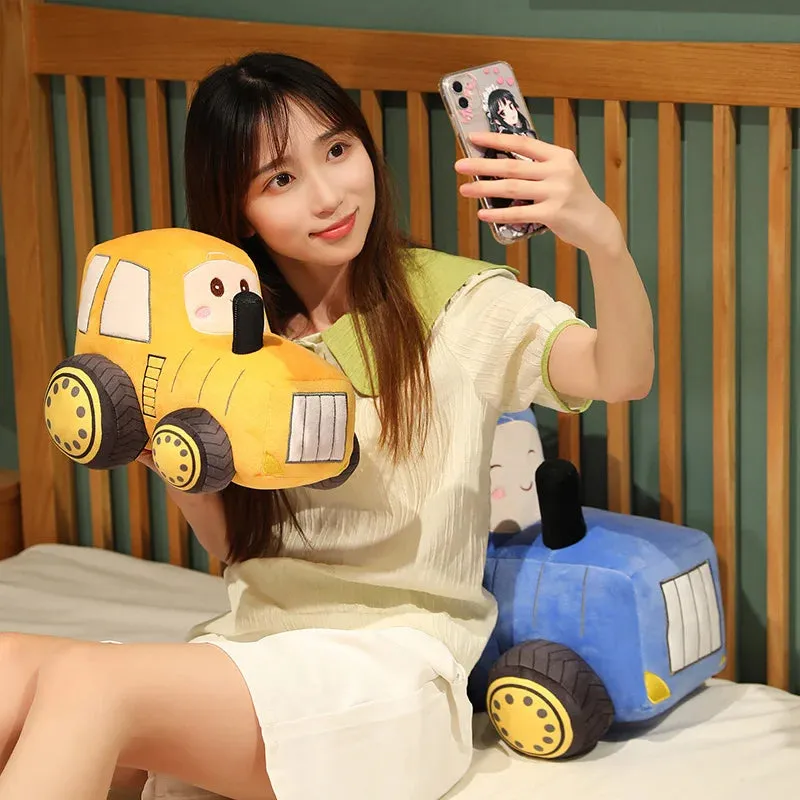 Kawaii Tractor Peluche Toys Lovely Simulation Car Plush Dolls Stuffed Soft Cartoon Tractor Pillow Boys Creative Birthday Gift