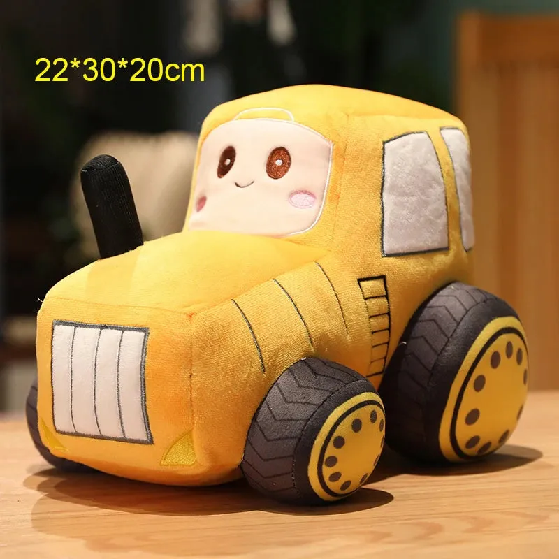 Kawaii Tractor Peluche Toys Lovely Simulation Car Plush Dolls Stuffed Soft Cartoon Tractor Pillow Boys Creative Birthday Gift