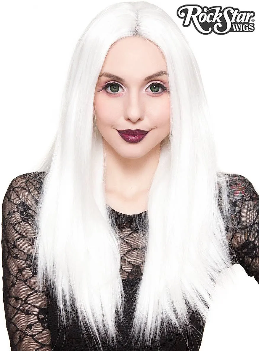 Lace Front 24" Long White Womens Fashion Wig