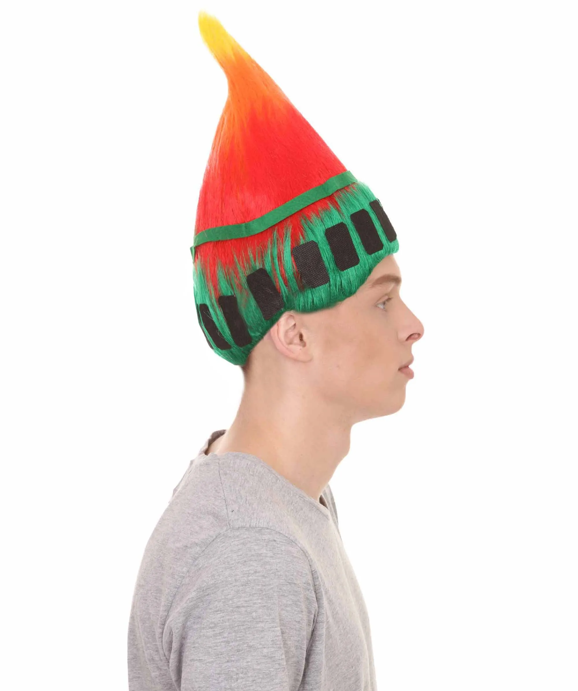 Liberty Torch Wig | Red Orange Green Fun Unisex Wig | Premium Breathable Capless Cap