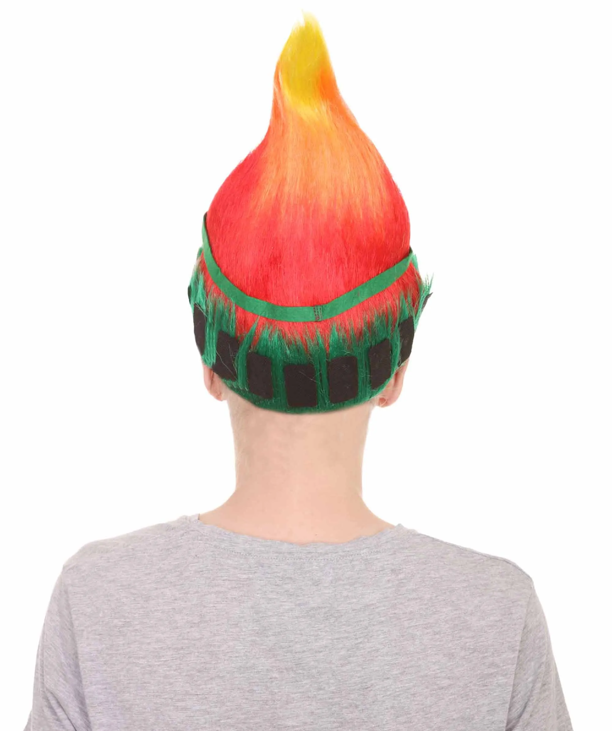Liberty Torch Wig | Red Orange Green Fun Unisex Wig | Premium Breathable Capless Cap