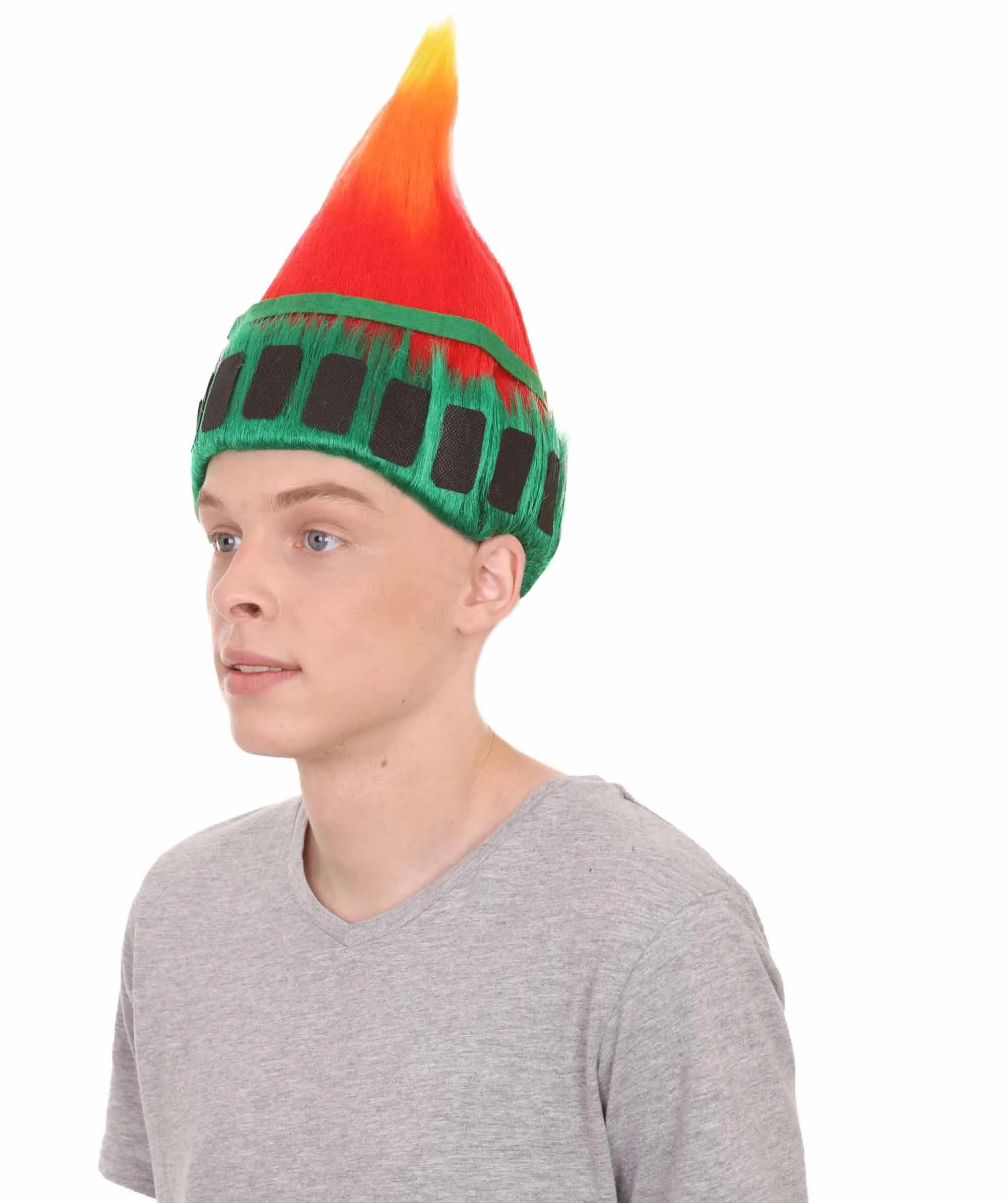 Liberty Torch Wig | Red Orange Green Fun Unisex Wig | Premium Breathable Capless Cap