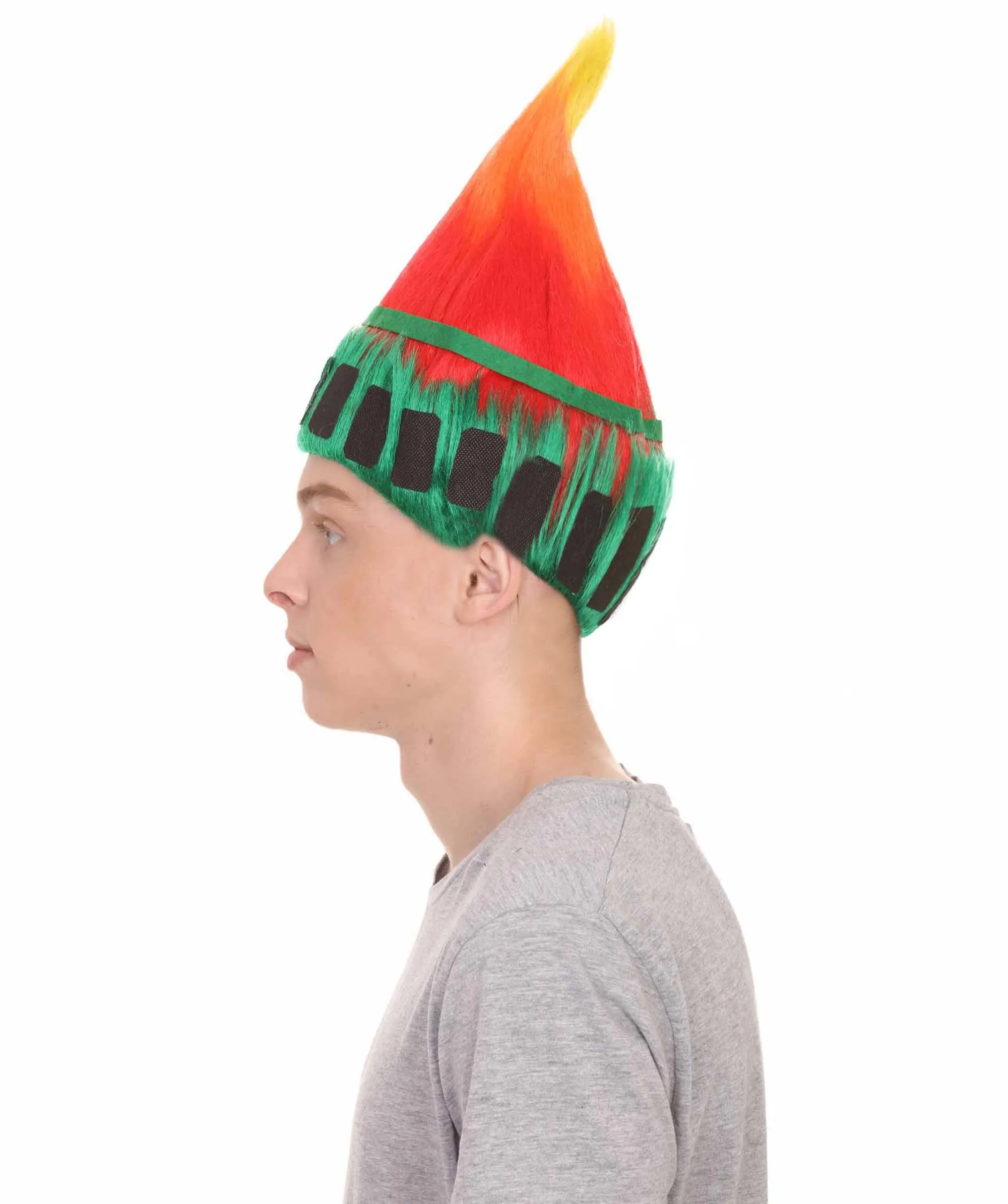 Liberty Torch Wig | Red Orange Green Fun Unisex Wig | Premium Breathable Capless Cap