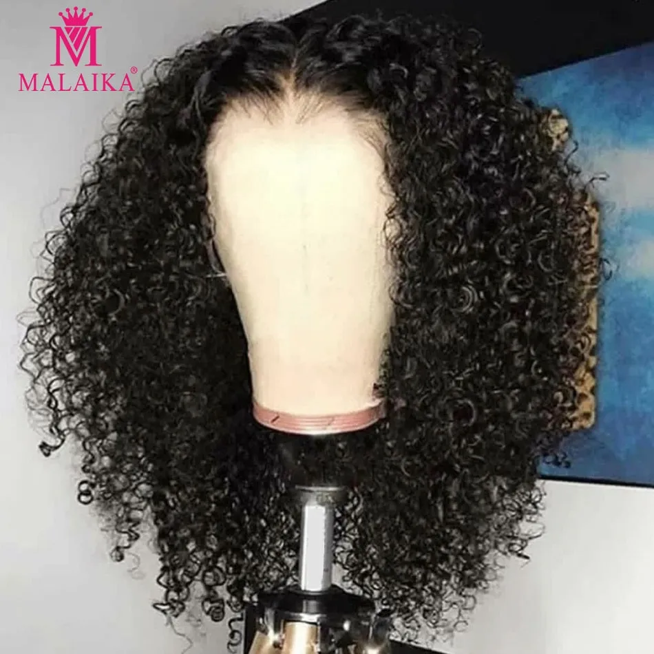 Malaika Jerry Curly Bob Wig Short 13x4 Lace Front Human Hair Wigs PrePlucked For Women Kinky Deep Water Wave Lace Frontal Wig