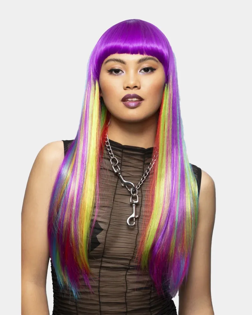 MANIC PANIC DOWNTOWN DIVA WIG VIVID RAINBOW