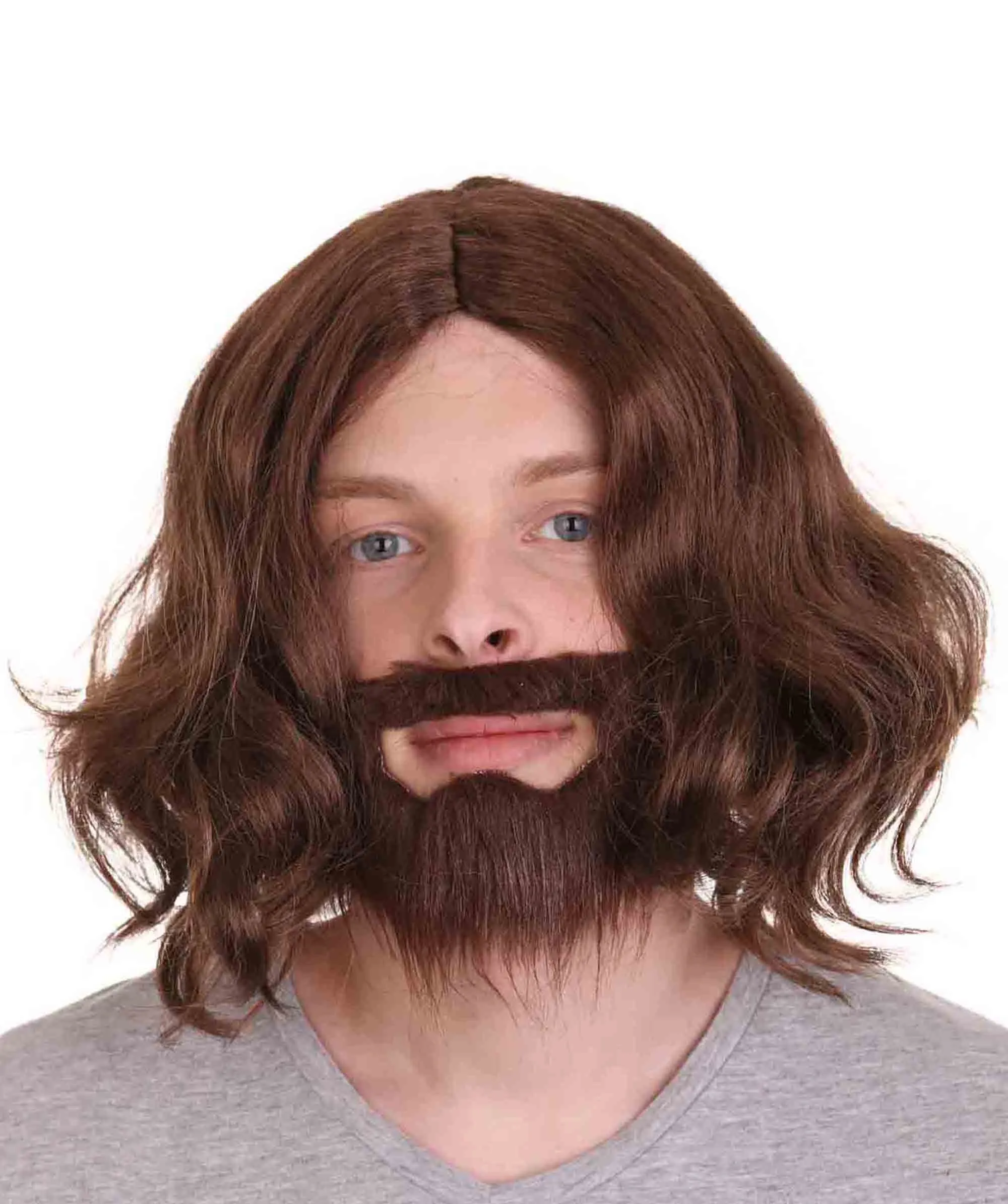Medieval King Wig with Full Beard Set | Mens Cosplay Halloween Wig | Premium Breathable Capless Cap