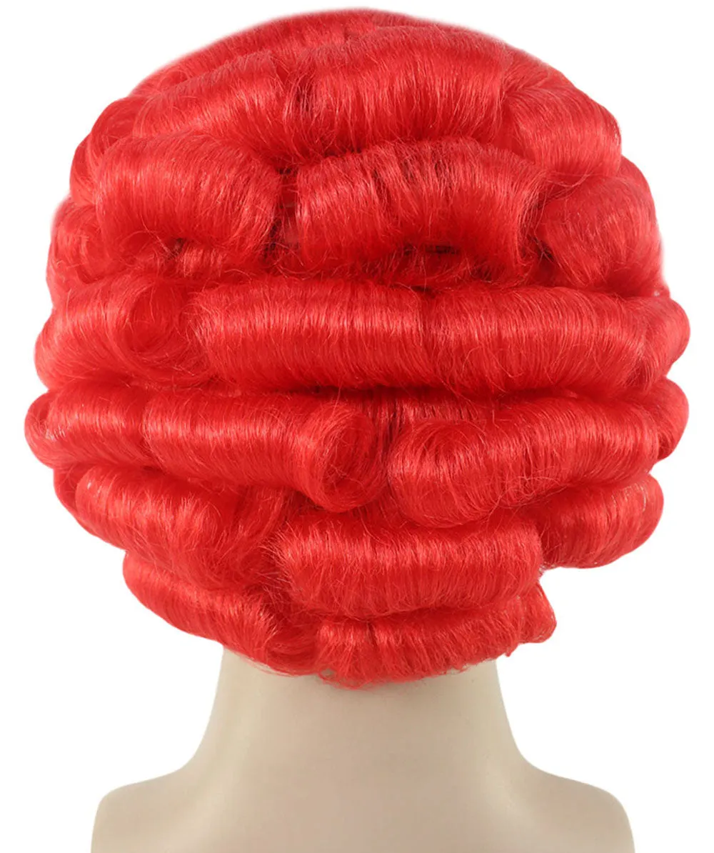 Men Curly Rockstar Wig Red | Premium Breathable Capless Cap