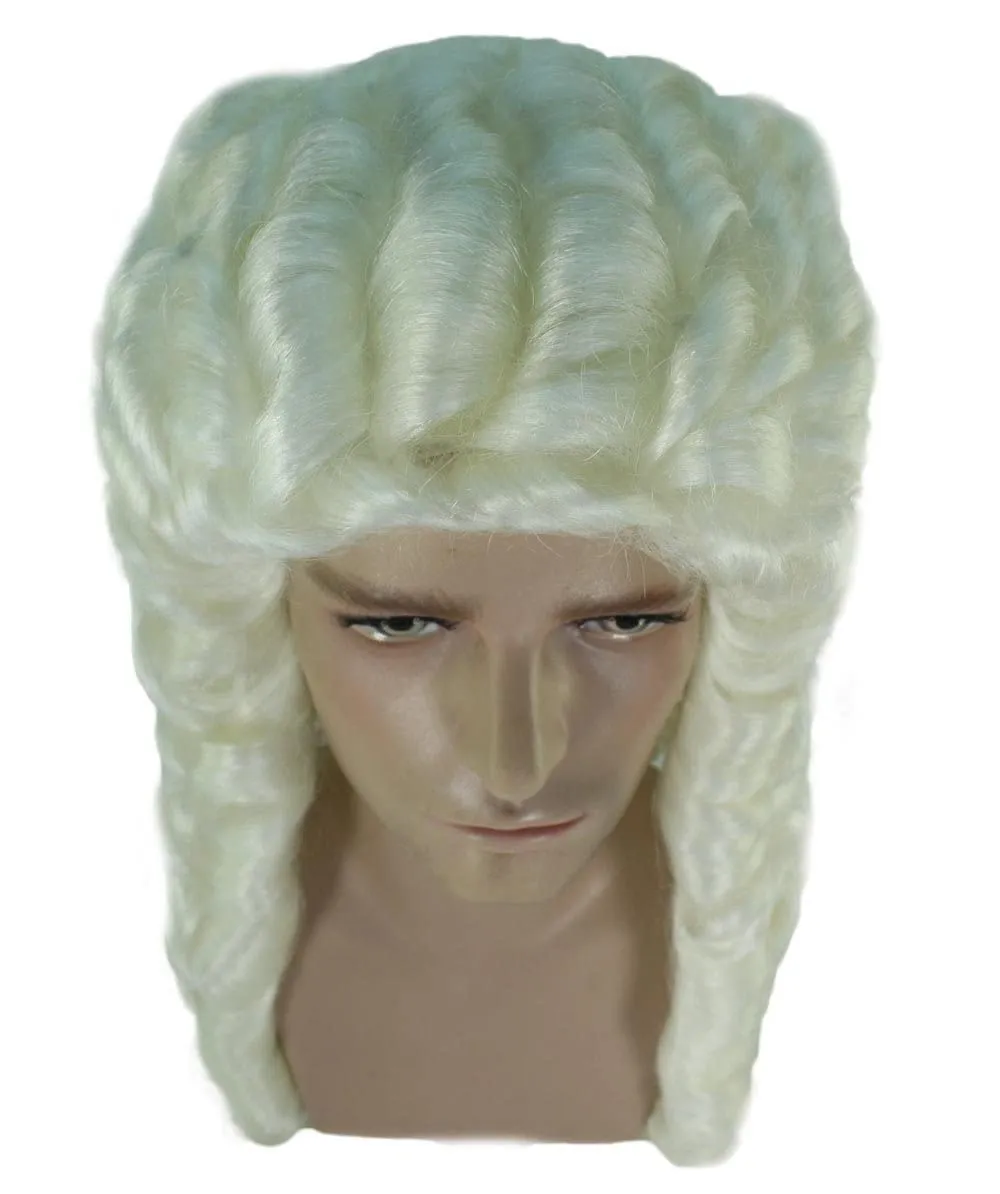 Men Wavy Colonial Wig | Premium Breathable Capless Cap