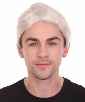 Men's Fantasy adventure wig | White Grey Wigs | Premium Breathable Capless Cap