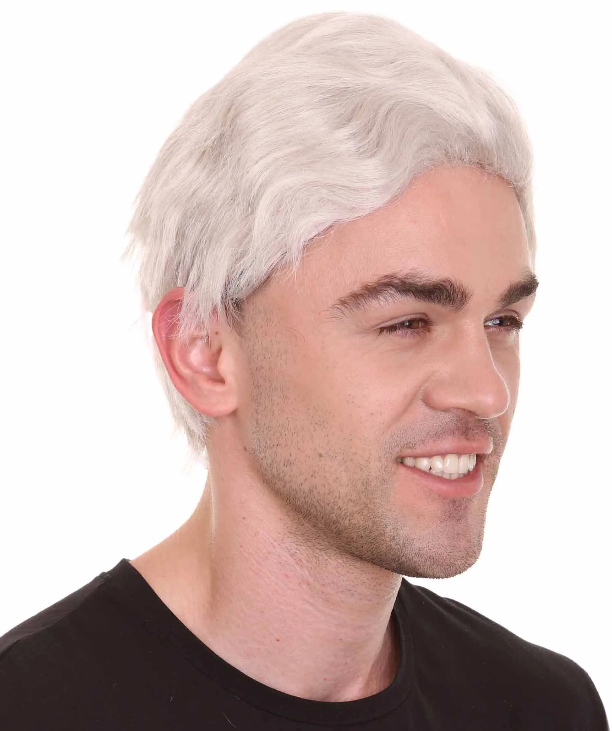 Men's Fantasy adventure wig | White Grey Wigs | Premium Breathable Capless Cap