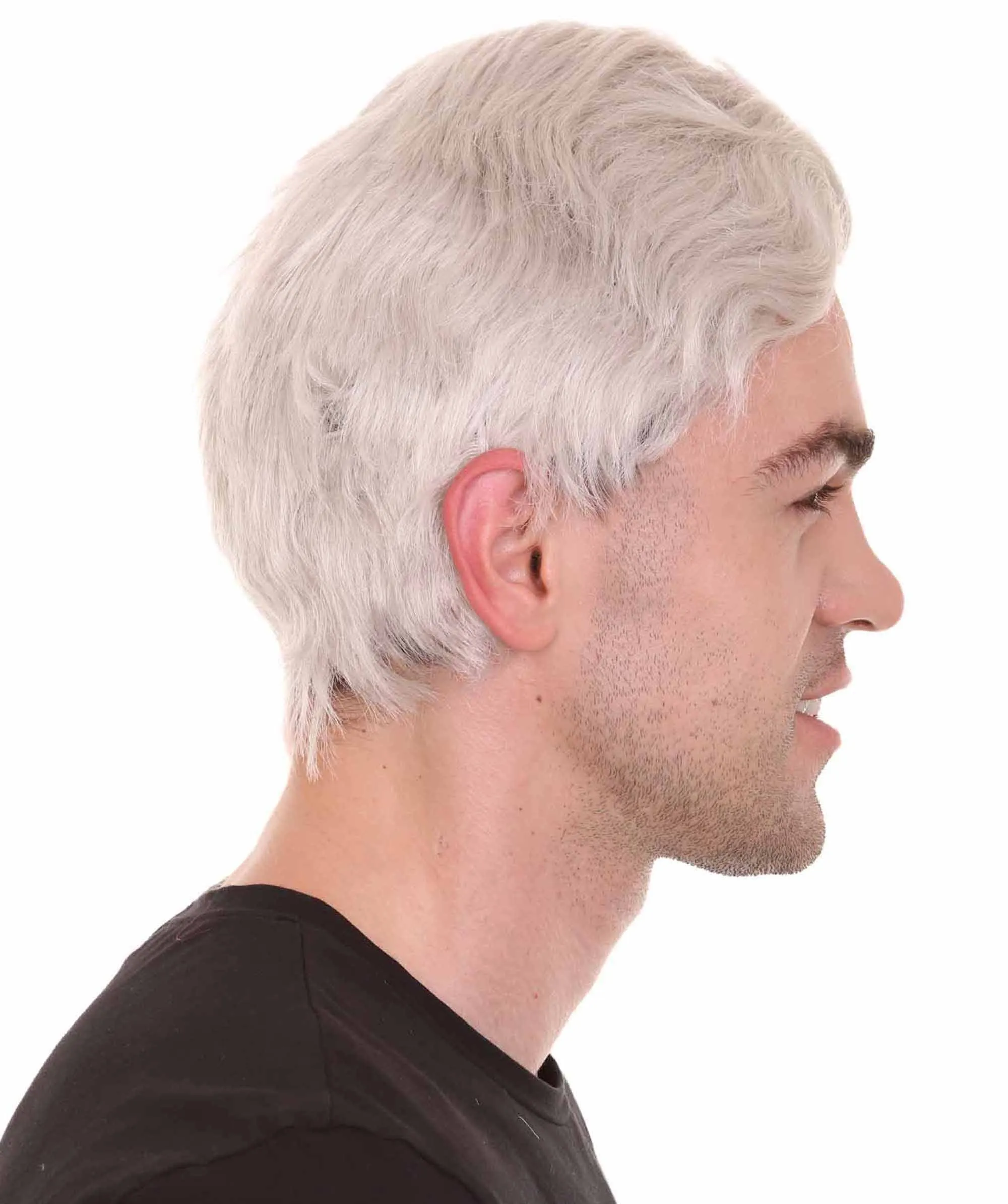 Men's Fantasy adventure wig | White Grey Wigs | Premium Breathable Capless Cap