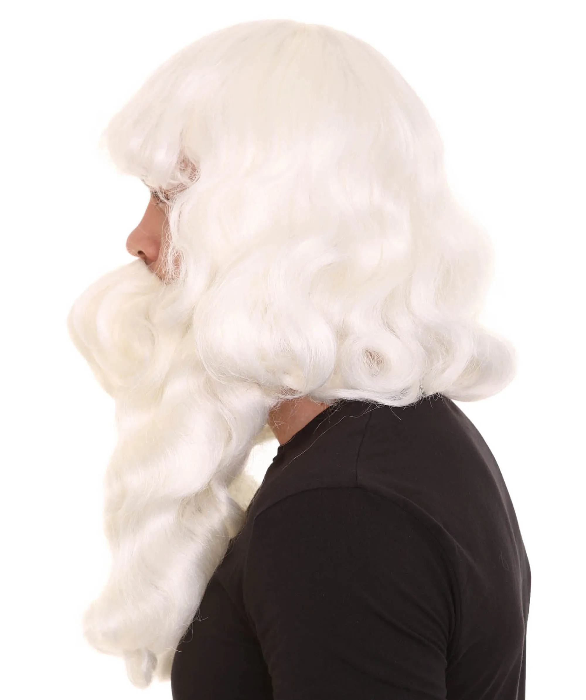 Men's Santa Wig & Beard | Cosplay Halloween Wigs | Premium Breathable Capless Cap