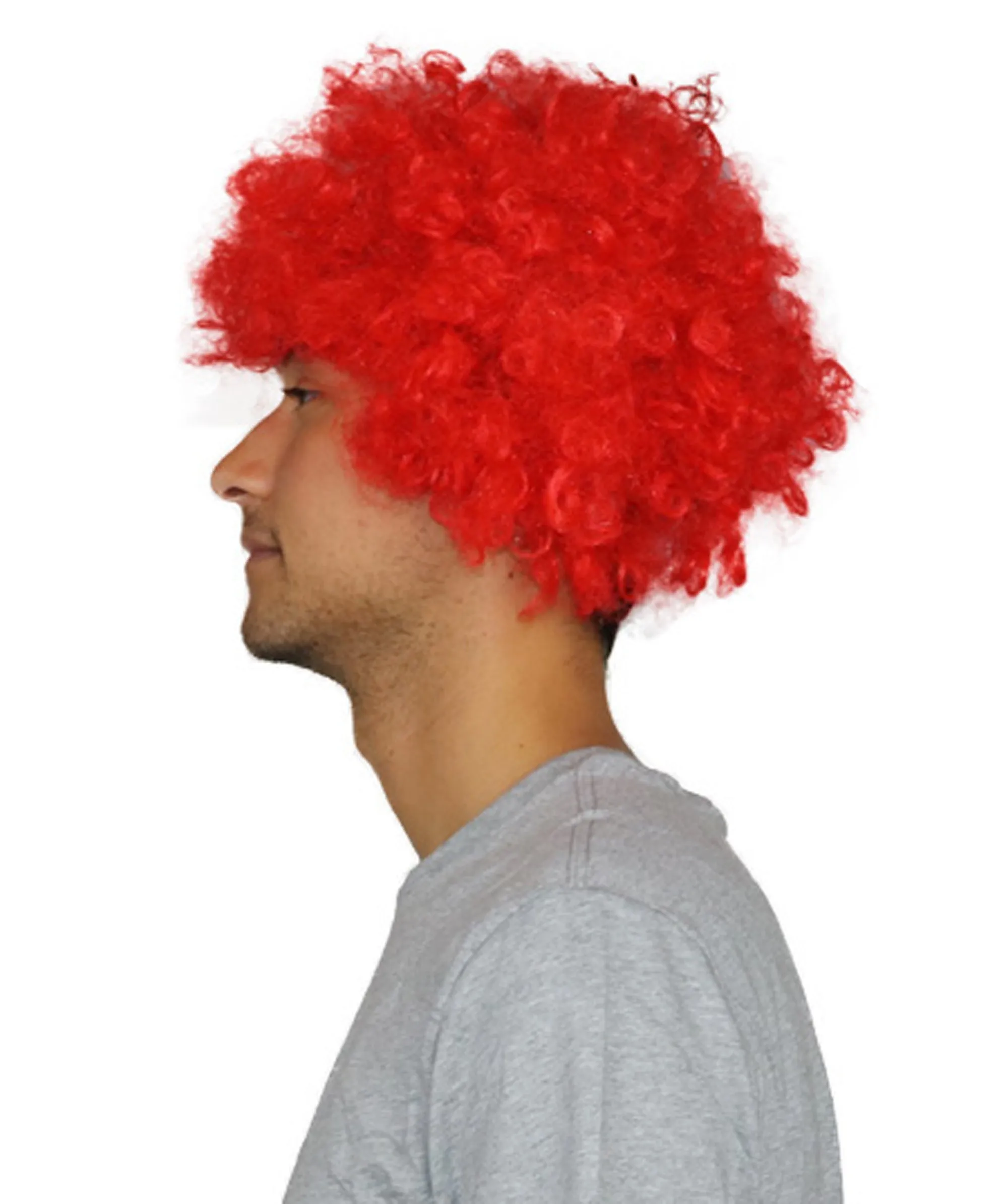 Mexico Sport Afro Fun Wig | Jumbo Red White Green Wig