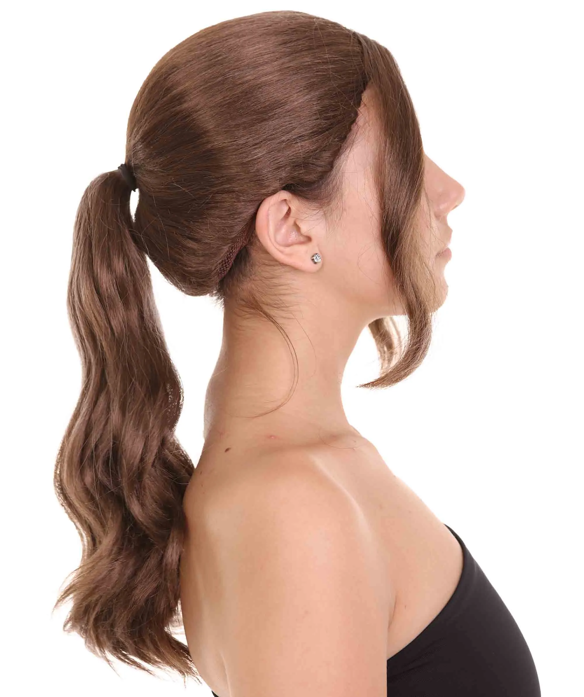 Movie Adventurer Womens Wig | Dark Auburn Movie Wig | Premium Breathable Capless Cap