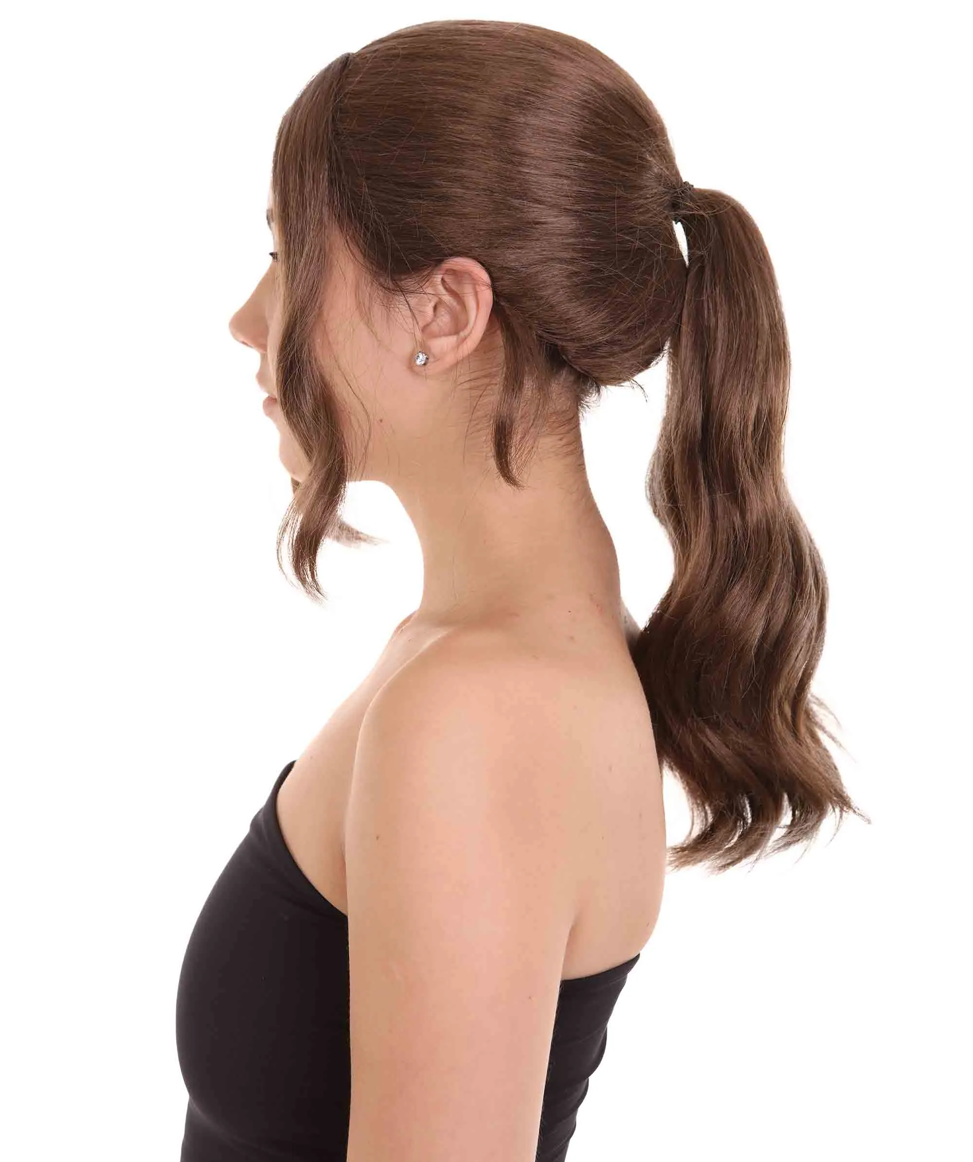 Movie Adventurer Womens Wig | Dark Auburn Movie Wig | Premium Breathable Capless Cap