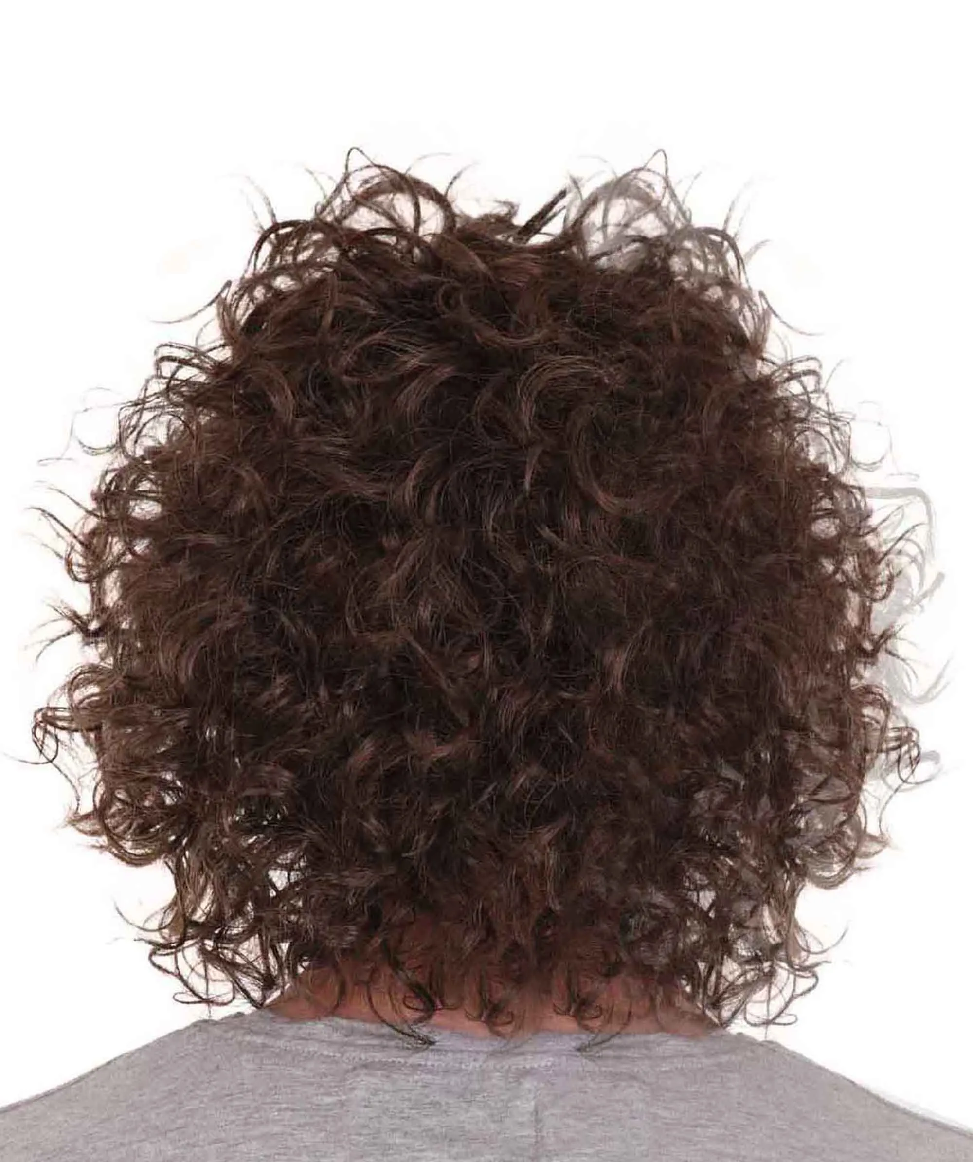 Movie Mens Wig | Brown Curly Cosplay Wig | Premium Breathable Capless Cap