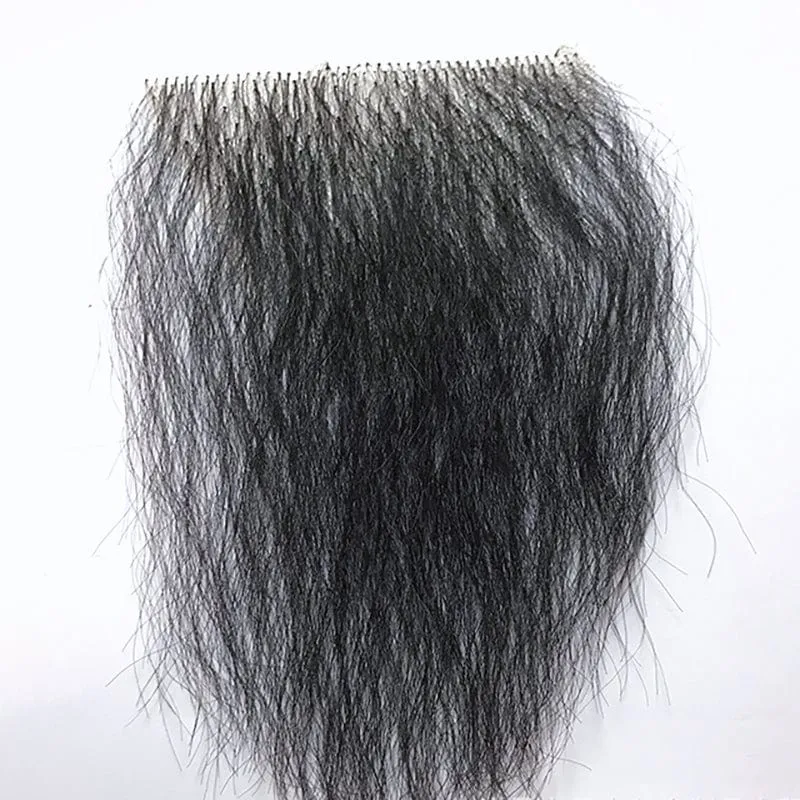 MRIMIN FTM Handmade Pubic  Wig Human Hair Toupee Merkin Wig For Male and Female