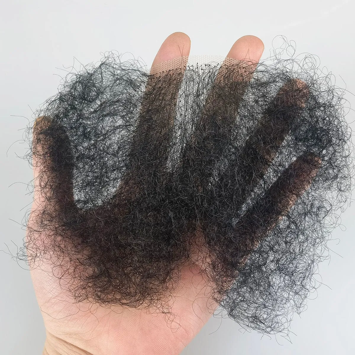 MRIMIN FTM Handmade Pubic  Wig Human Hair Toupee Merkin Wig For Male and Female