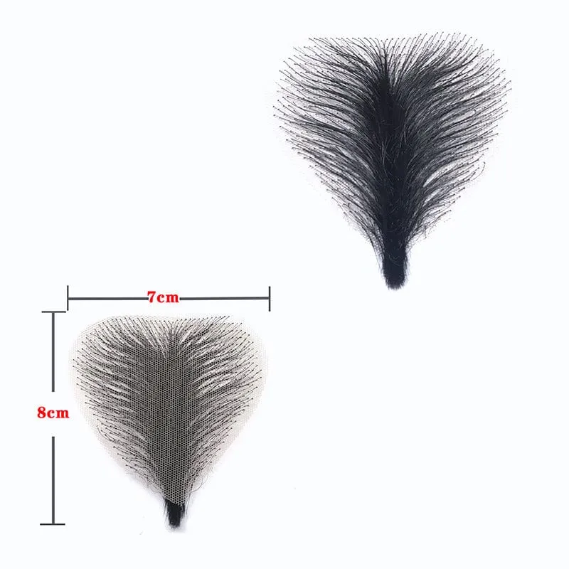 MRIMIN FTM Handmade Pubic  Wig Human Hair Toupee Merkin Wig For Male and Female