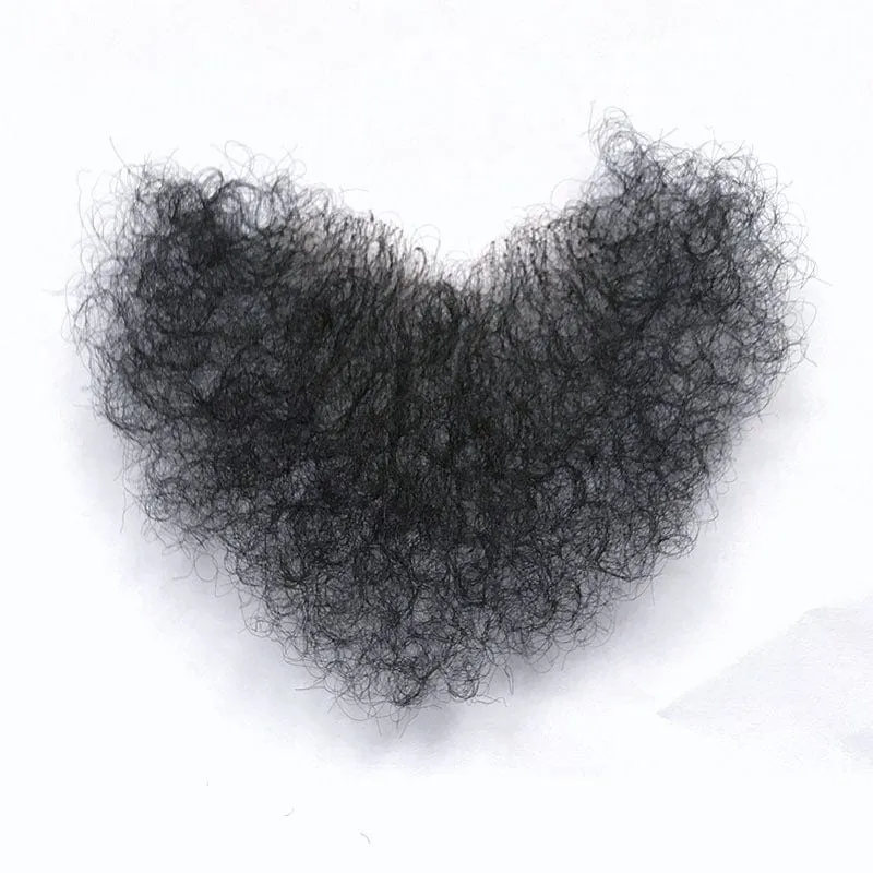 MRIMIN FTM Handmade Pubic  Wig Human Hair Toupee Merkin Wig For Male and Female