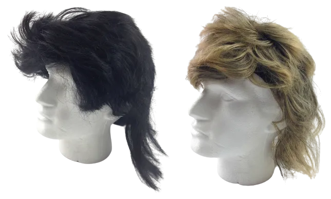 MULLET WIG 80s Fancy Dress Mens Party Costume Rock Bogan Accessory Punk 70s 90s