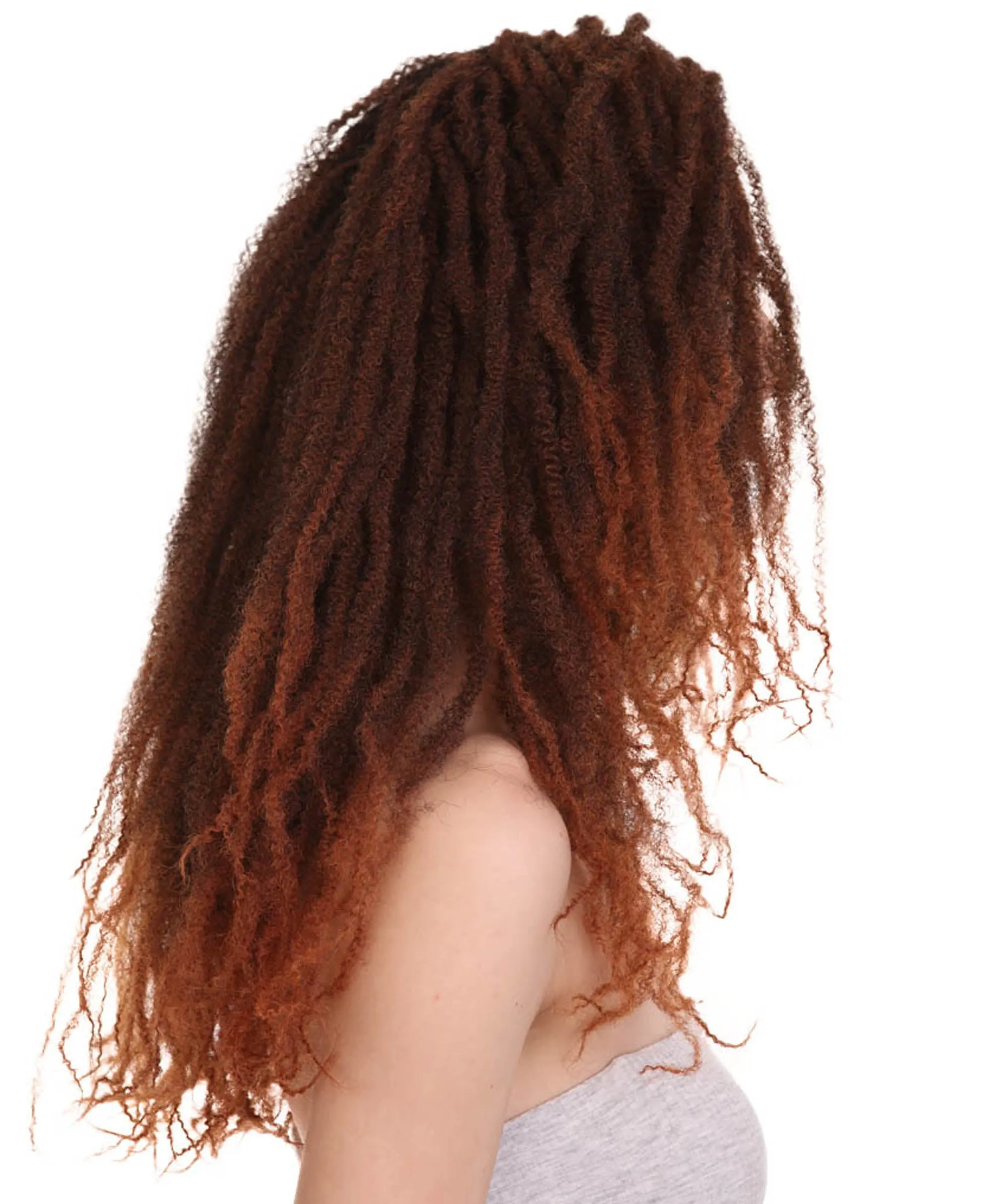 Ombre Locks Wig with Headband | Character Halloween Wig | Premium Breathable Capless Cap