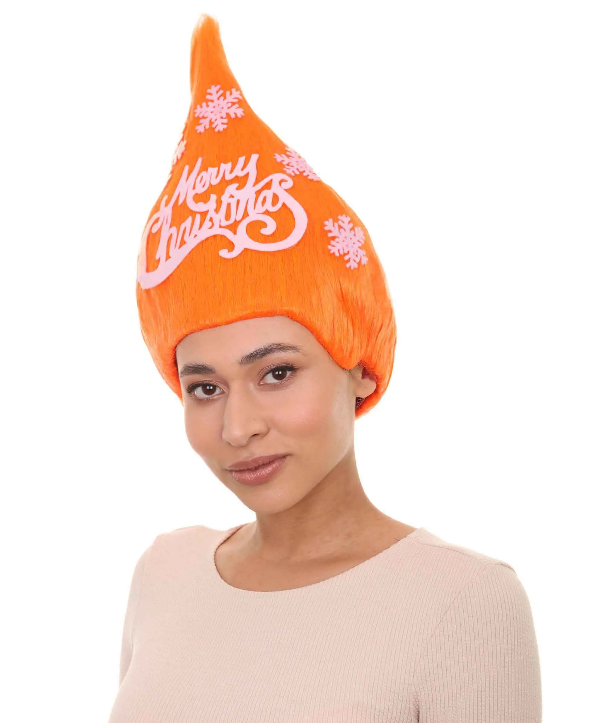Orange Christmas Tree Unisex Wig | Merry Christmas Wig | Premium Breathable Capless Cap