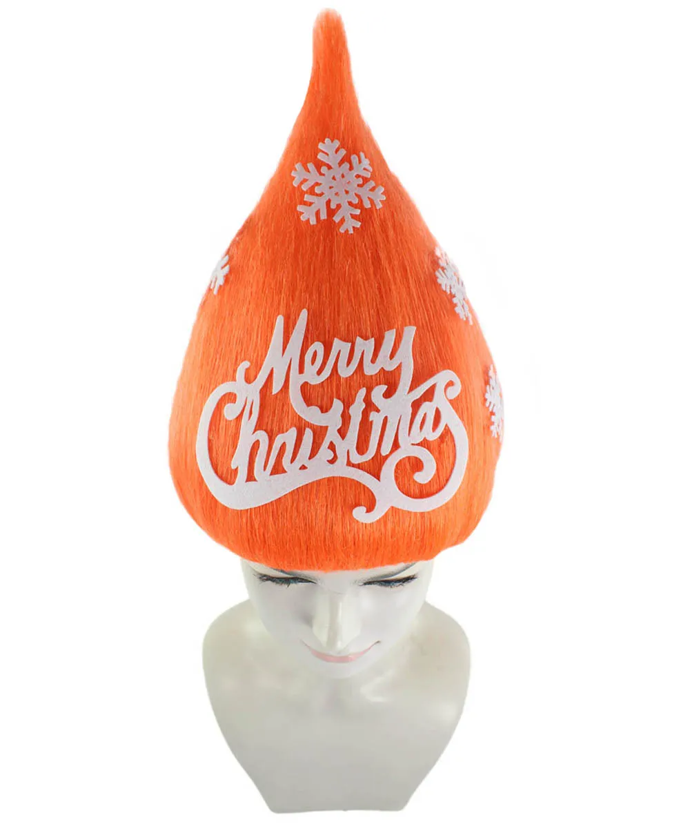 Orange Christmas Tree Unisex Wig | Merry Christmas Wig | Premium Breathable Capless Cap