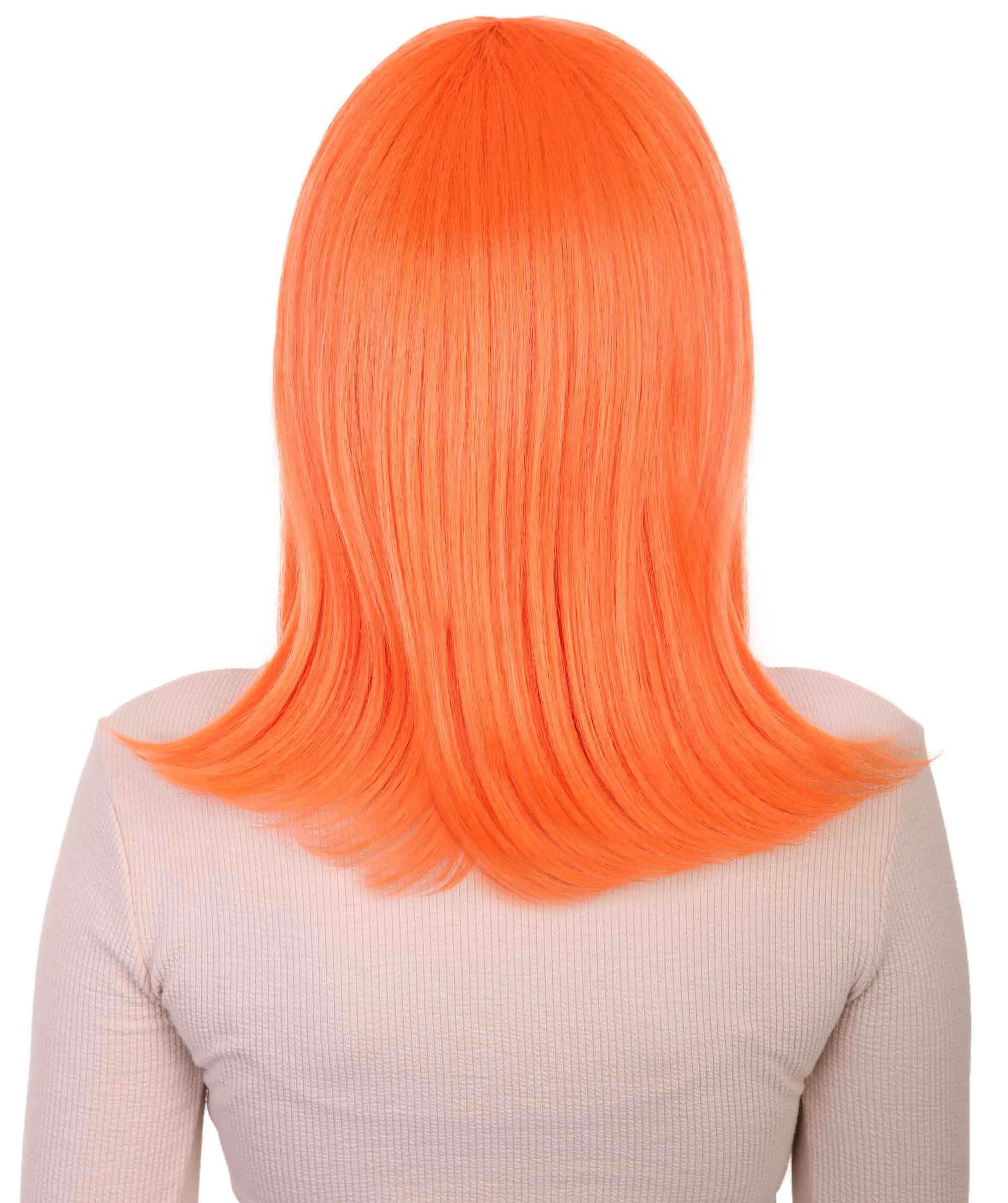 Pageboy Orange Wig | Party Ready Fancy Cosplay Halloween Wig | Premium Breathable Capless Cap