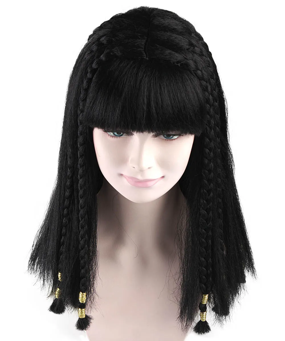 Playful Brunette Adult Womens Wig | Black Long Cosplay Halloween Wig | Premium Breathable Capless Cap